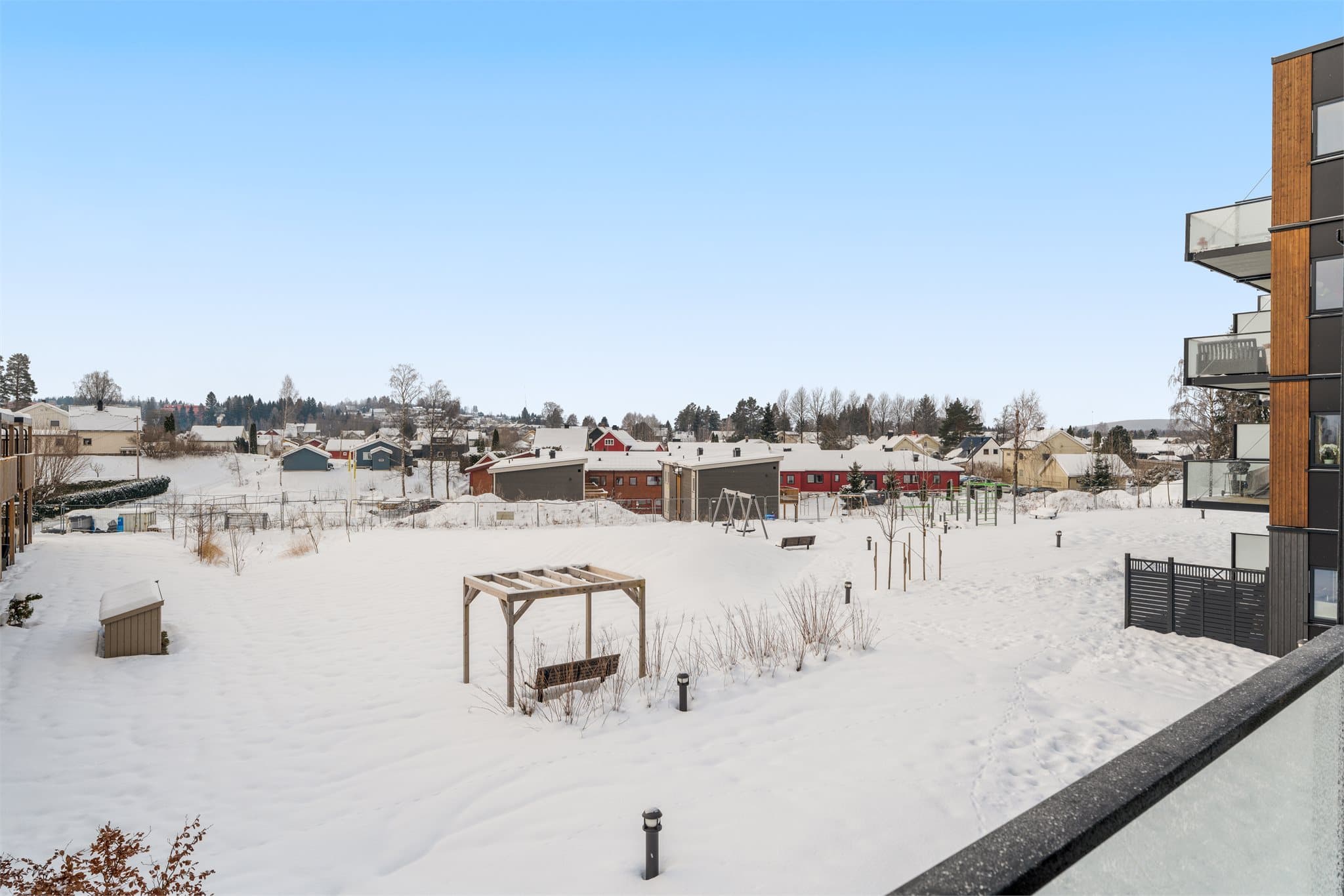 Sameiets fellesområde er pent opparbeidet