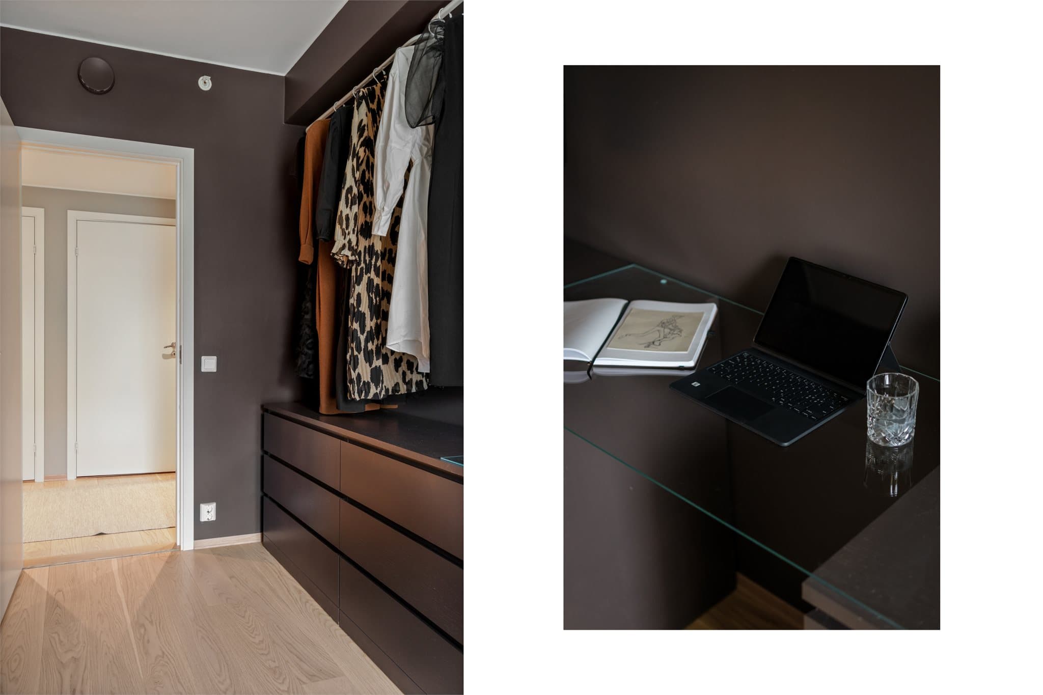 - Gjennomgående lik en-stavs eikeparkett på alle gulv bidrar til et flott helhetsinntrykk -