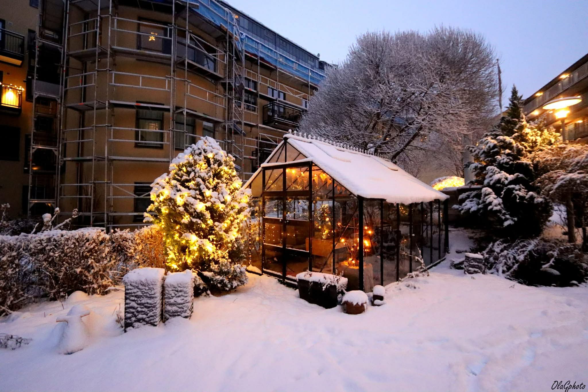 Fellesområdene er hyggelige og stemningsfulle året rundt.
