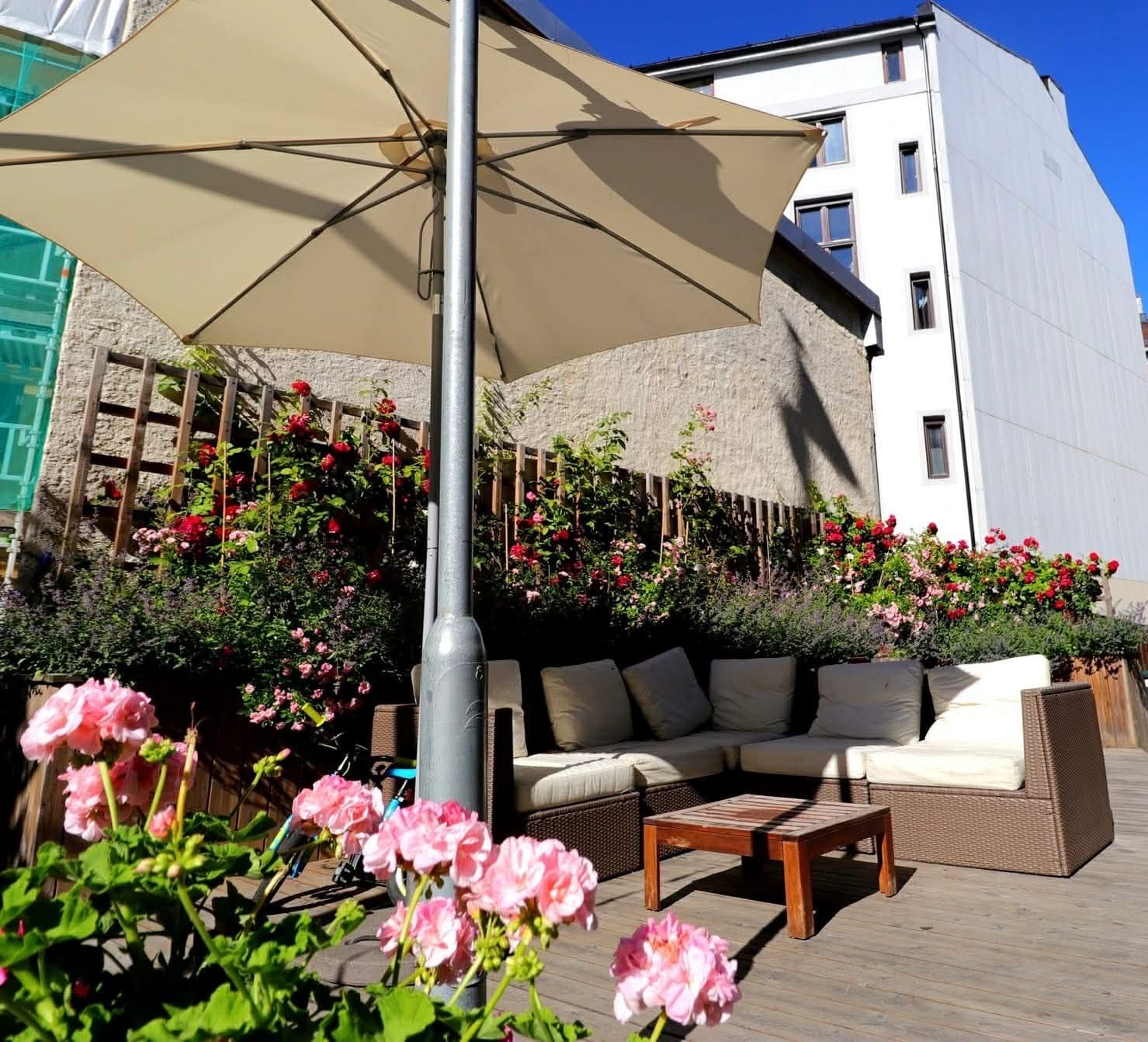 De hyggelige fellesområdene vitner om et veldrevet borettslag.