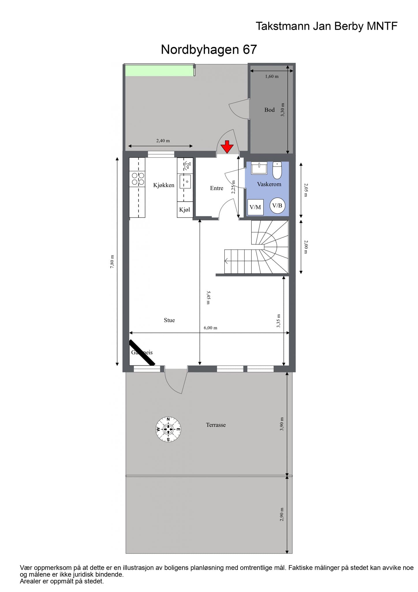 Plantegning 1. etasje.