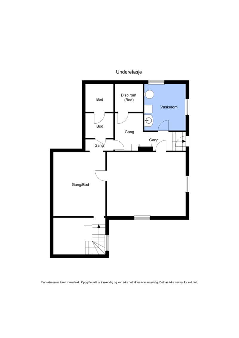 Plantegning kjeller.
