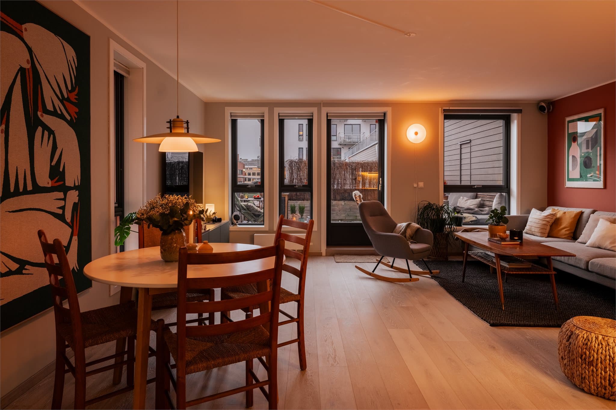 Oppvarming via vannbåren varme er, i likhet med varmtvann og internett, inkludert i felleskostnadene (A-konto).