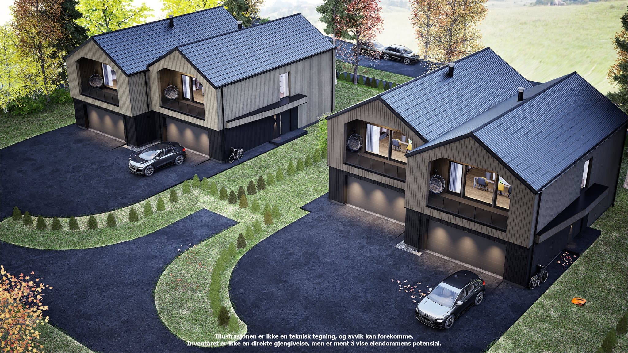 1. trinn med 6 boliger er allerede solgt. Nå er neste trinn for salg med 4 store og moderne familieboliger