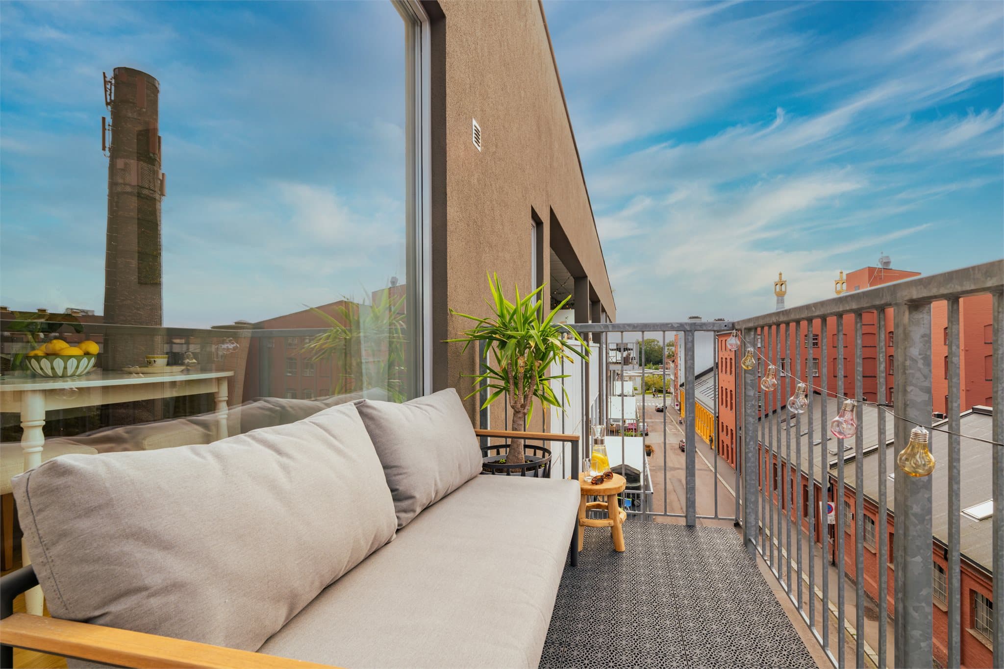 Mulighet for personlig preg på innredningen av balkongen.