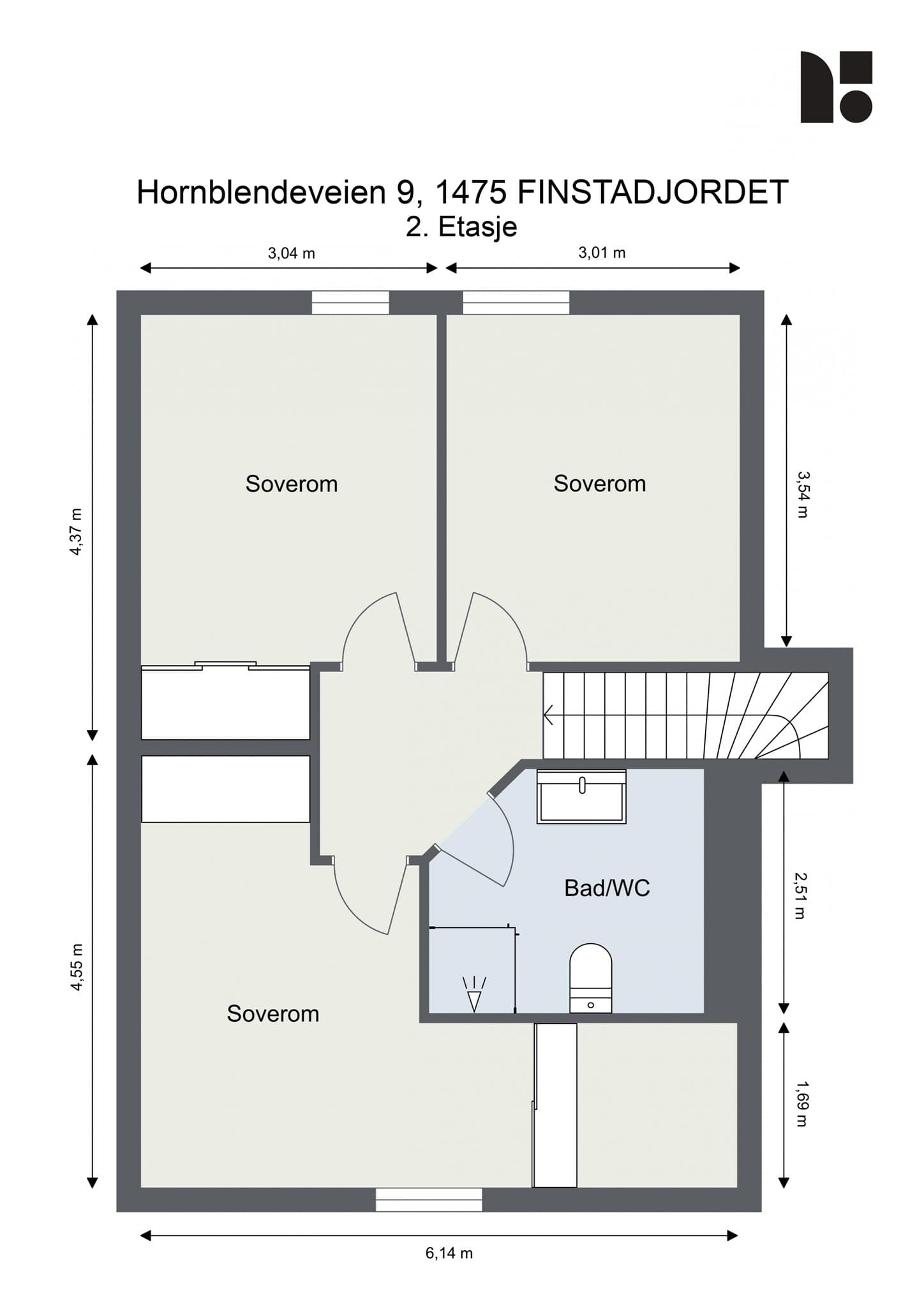 Plantegning - 2. etasje