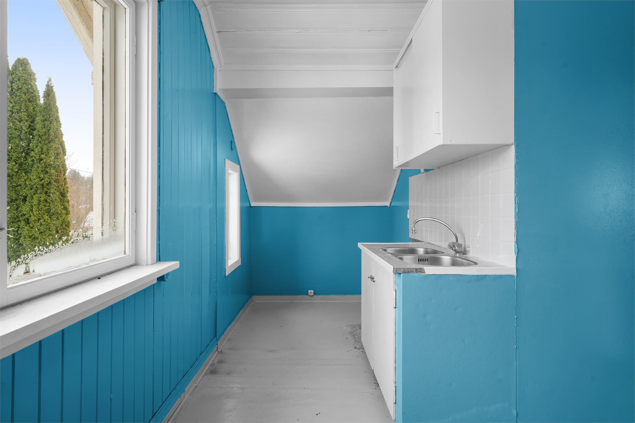 Innredet hybelkjøkken i 2.etasje