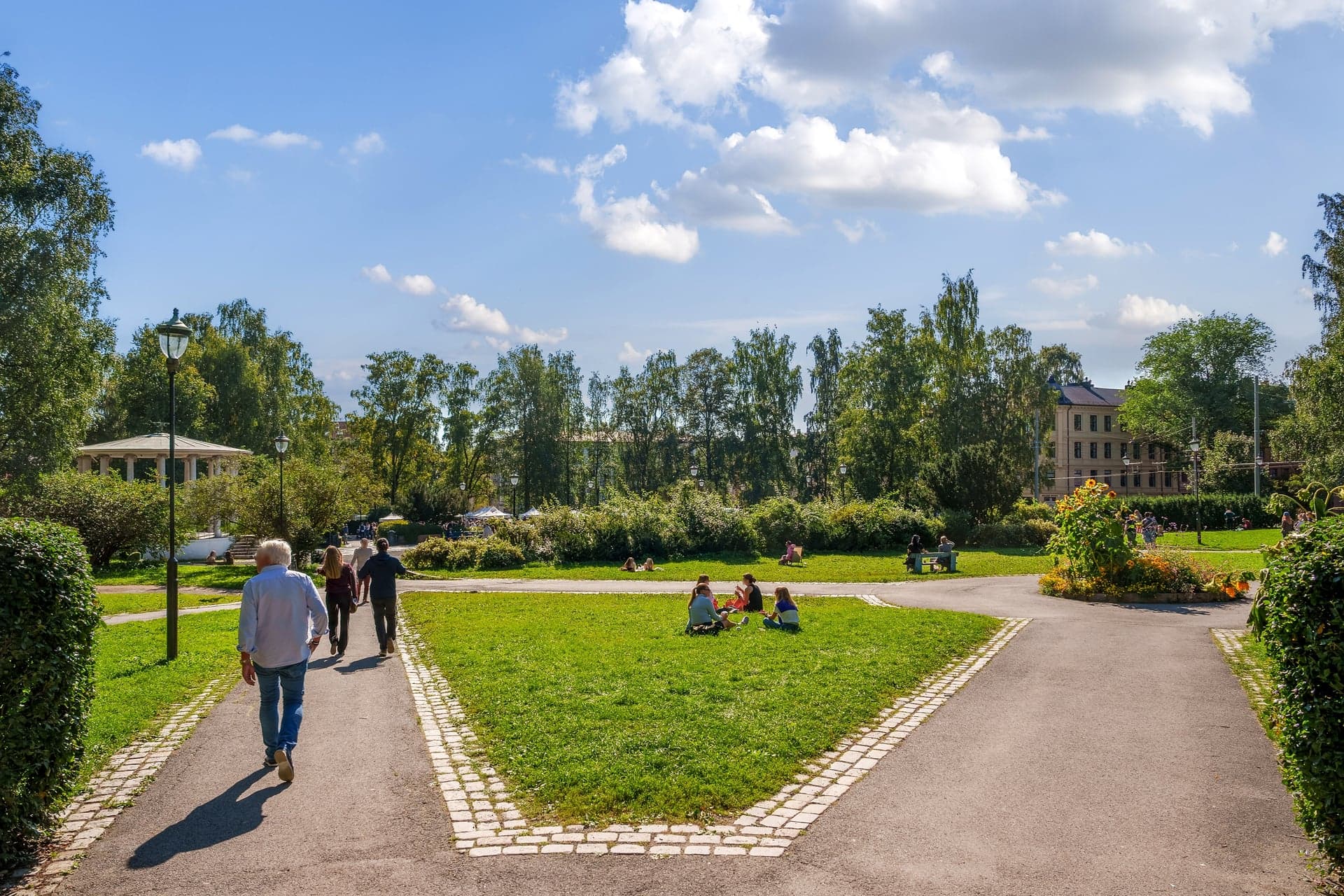 Birkelunden er en av de mest populære parkene på Grünerløkka i Oslo.