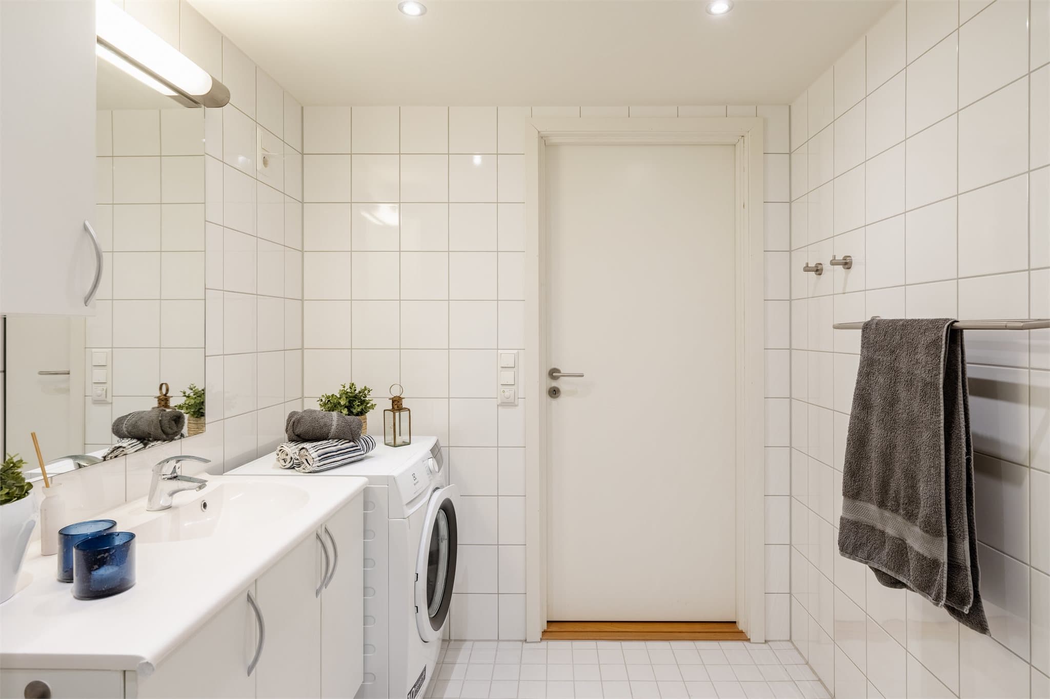 Badet har varmekabler i gulvet for ekstra komfort.