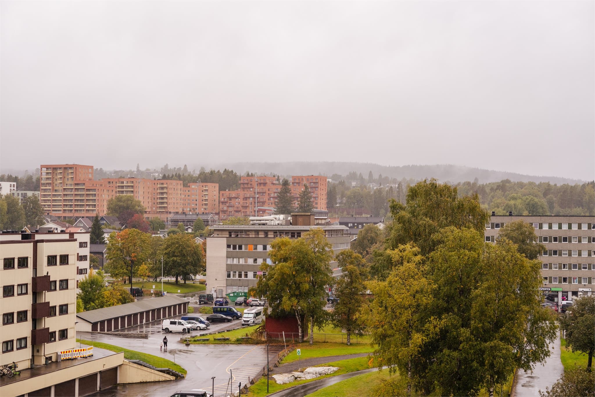 Utsyn fra balkongen.