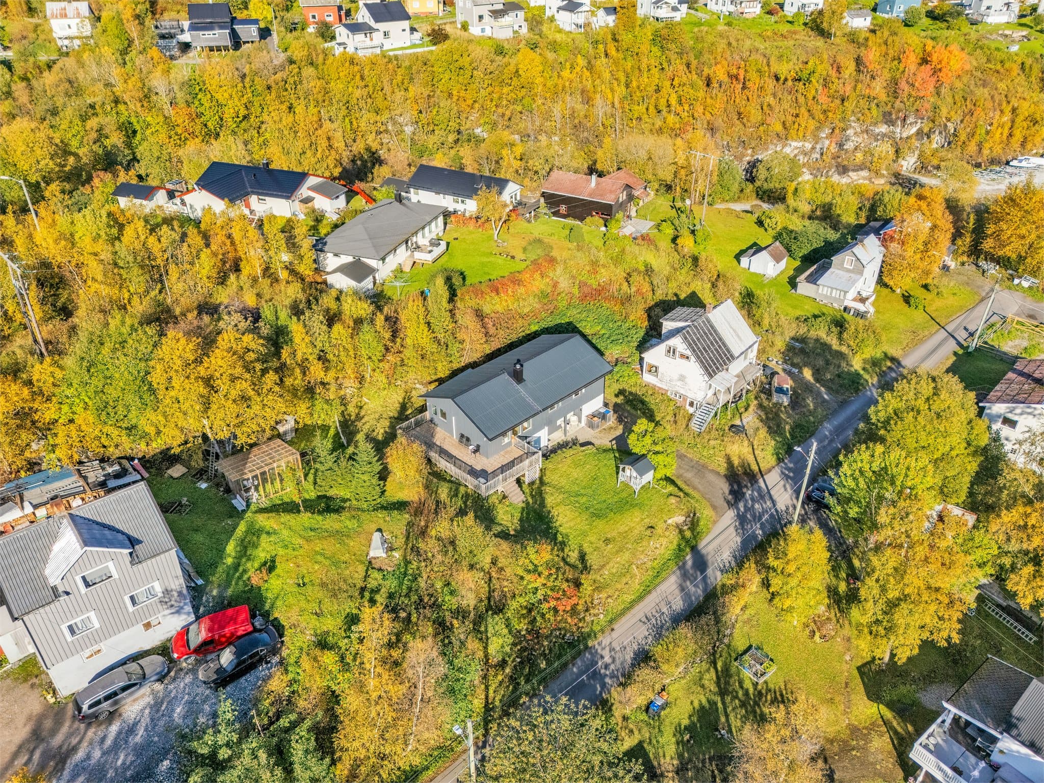 Området er omkranset av skog og flott turterreng.