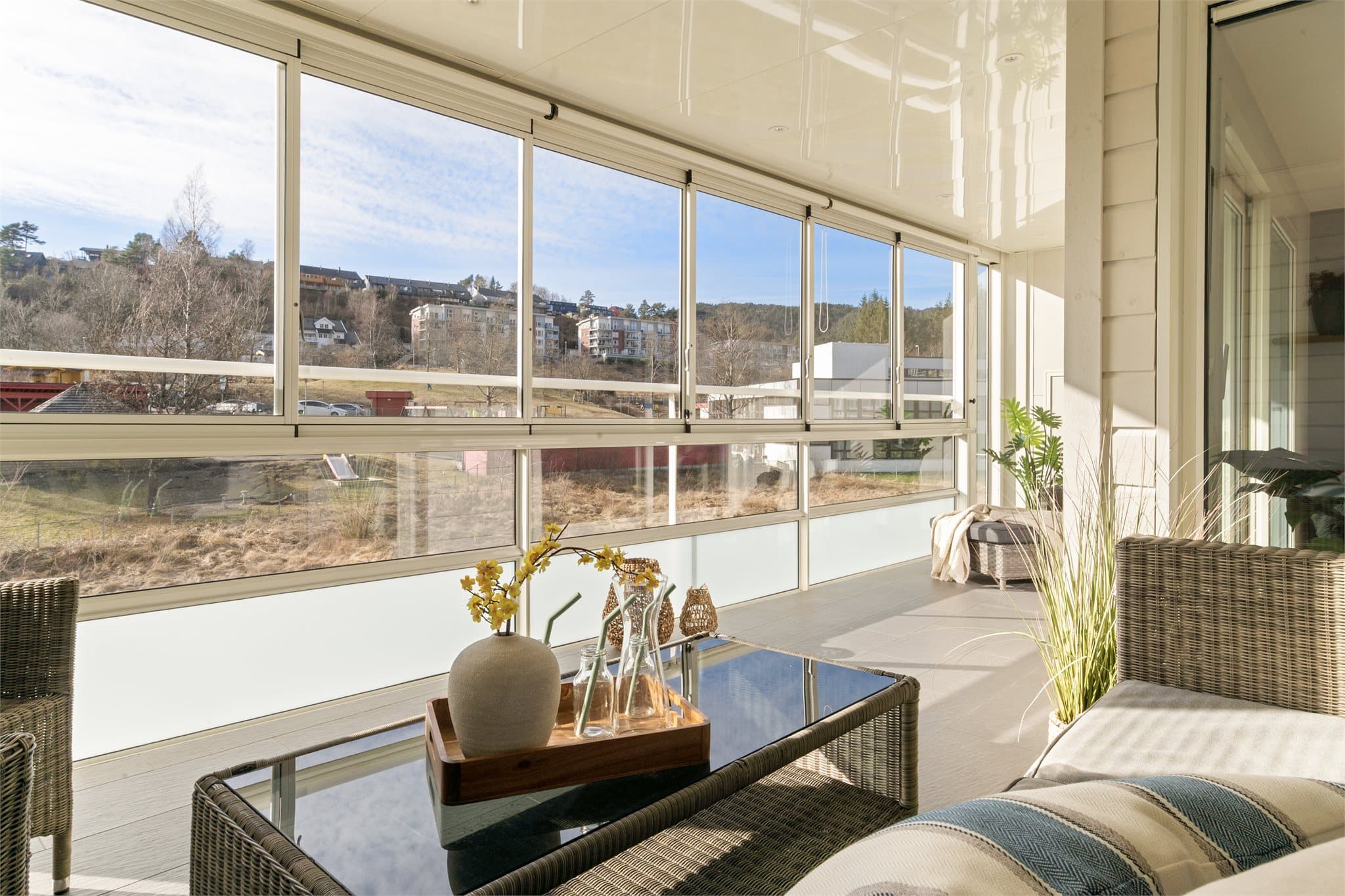 - Balkongen ble påbygget i 2017 i nåværende konstruksjon -