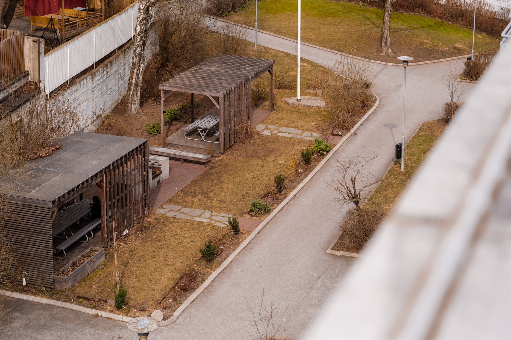 Utsyn fra balkongen.