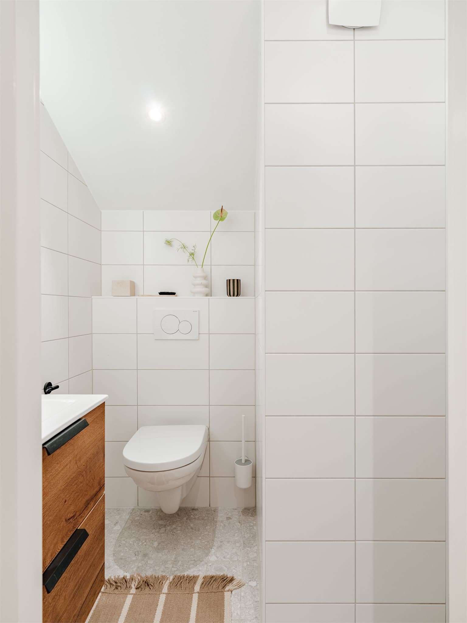 Badet er lekkert og effektivt løst.