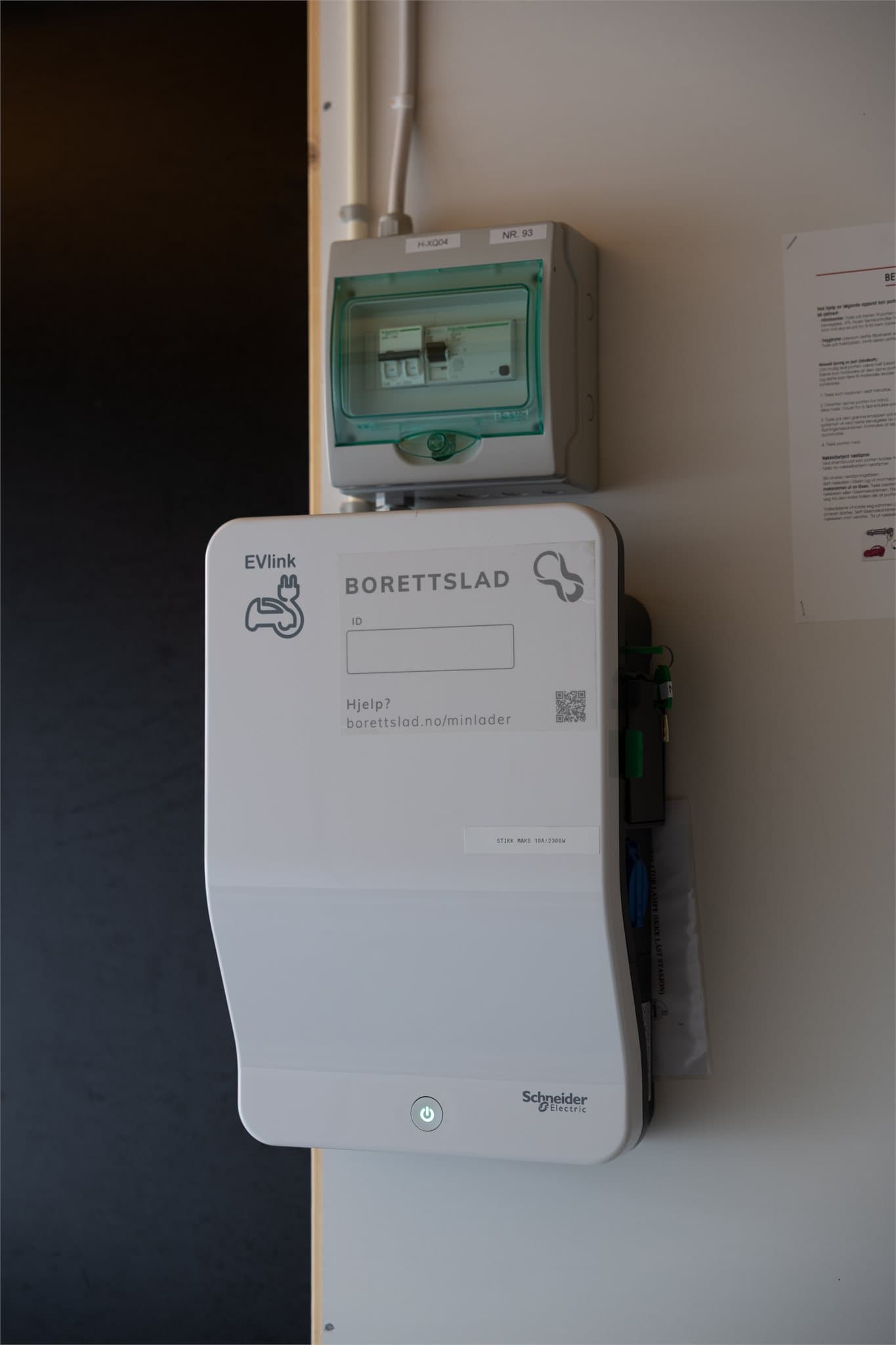 Det er installert el-billader.