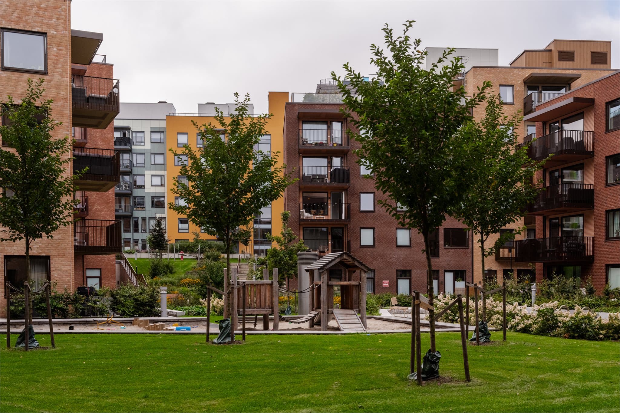 Fine lekeområder gir barna gode muligheter for lek og utfoldelse.