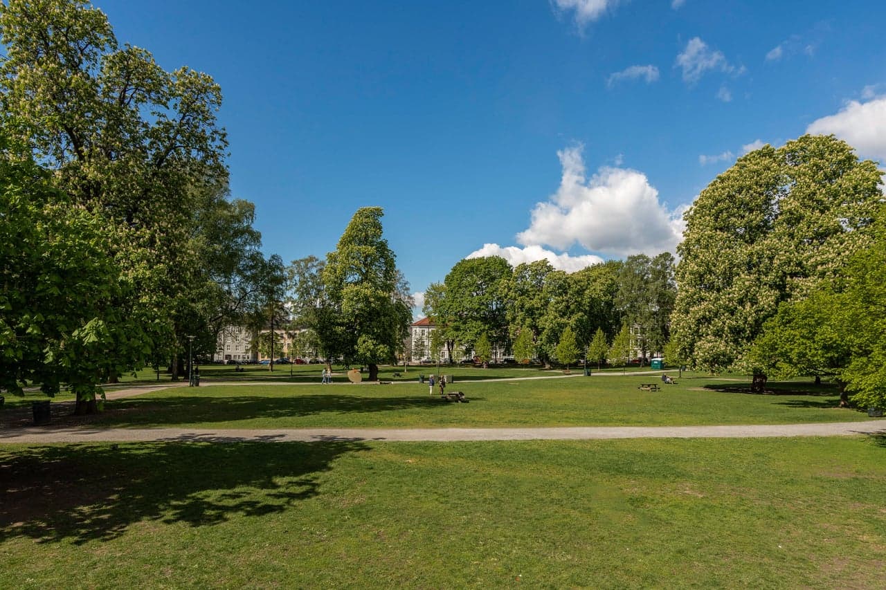 I Sannergata, 5 minutter gange fra leiligheten, ligger Ringes Park som byr på et bredt spekter av butikker samt treningssentret SATS.