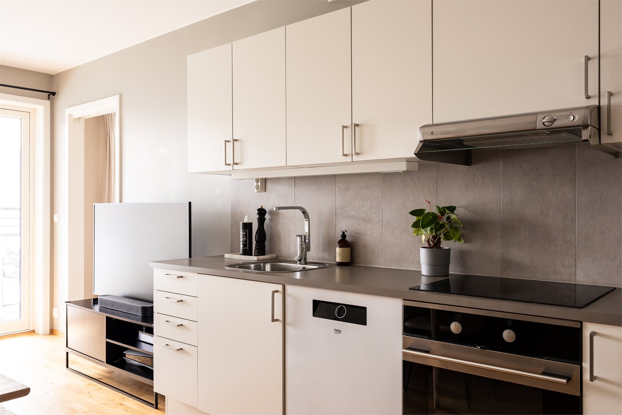 Boligen har TG1 på både kjøkken og bad