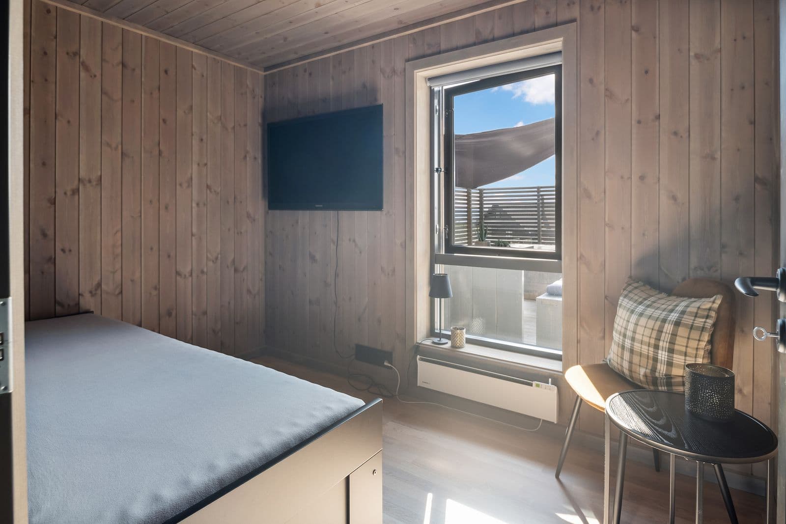 Soverom 3 er benyttet som kombinert soverom og Tv-stue.