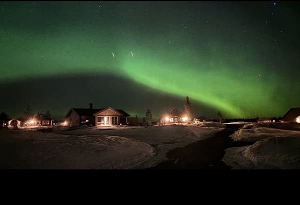 Storfugllia 3 i vakkert nordlys.