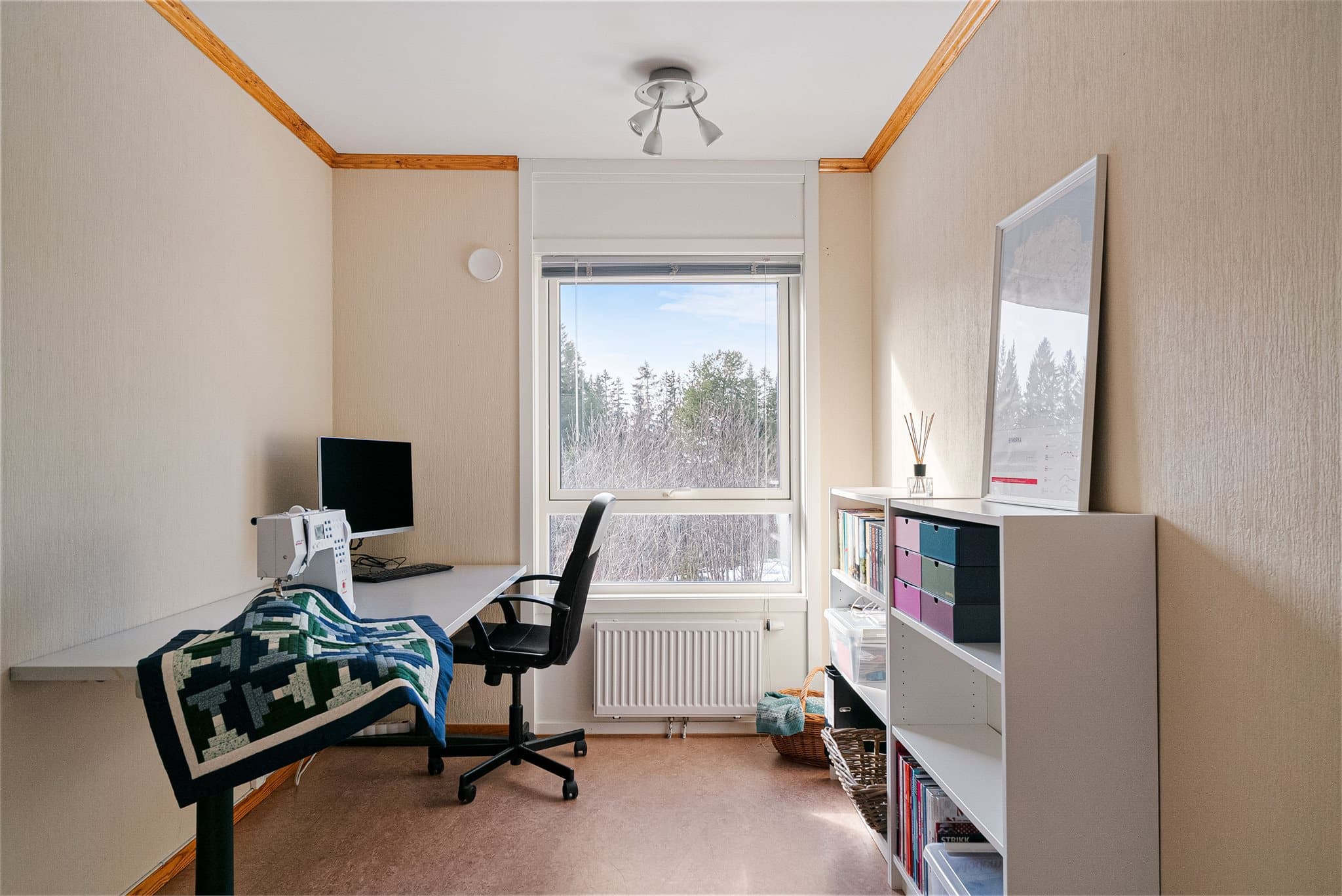 Det tredje soverommet er på 9,5 m² og er perfekt som barnerom, gjesterom eller kontor.