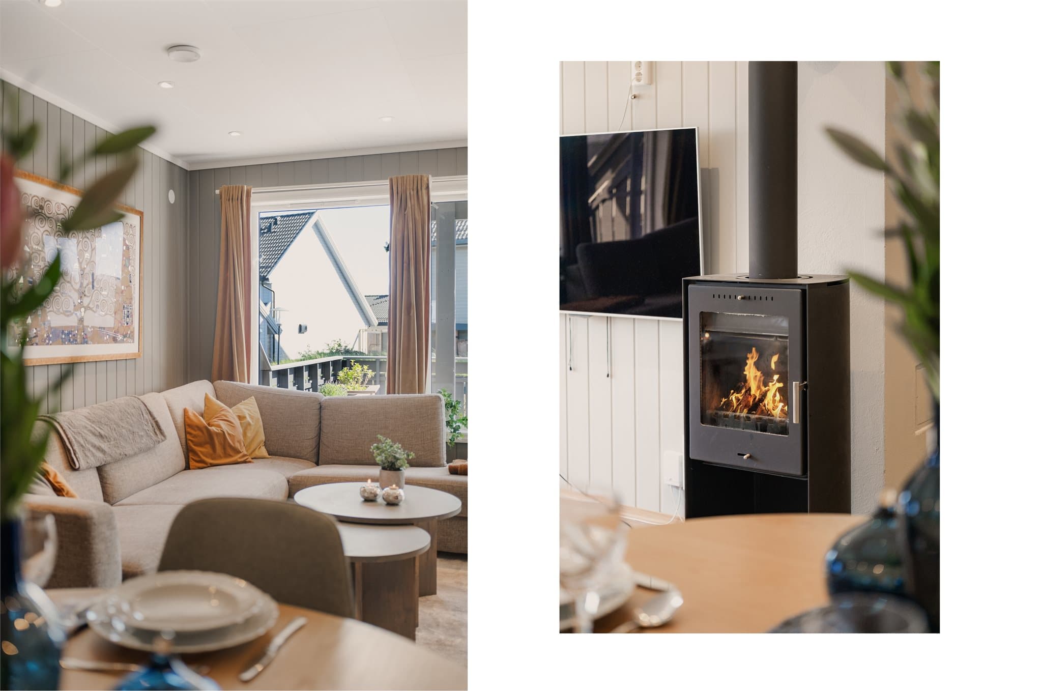 - Ildsted i stue bidrar til hygge og lavere strømutgifter -
