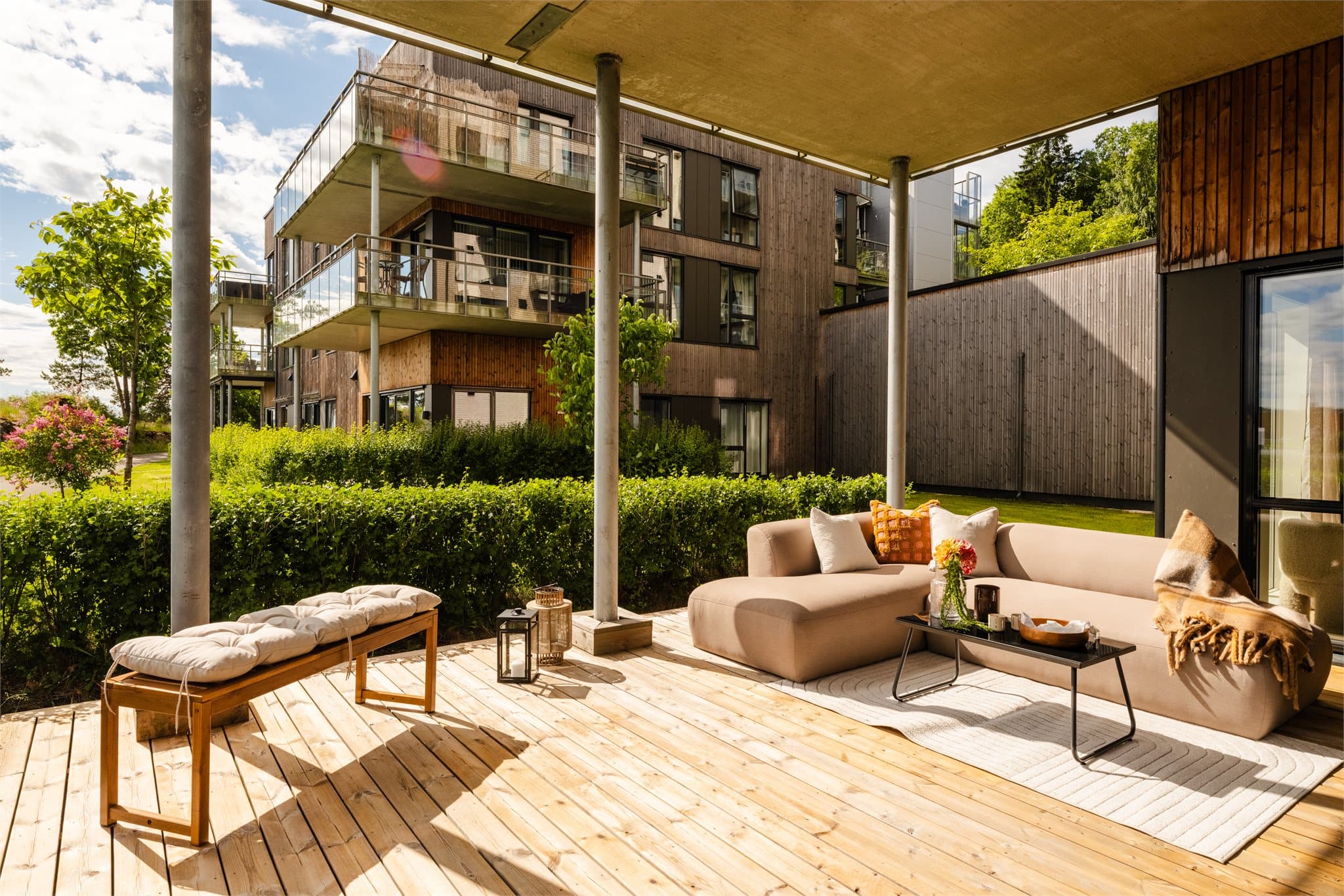Plattingen er nordøstvendt og er på ca. 37 m².