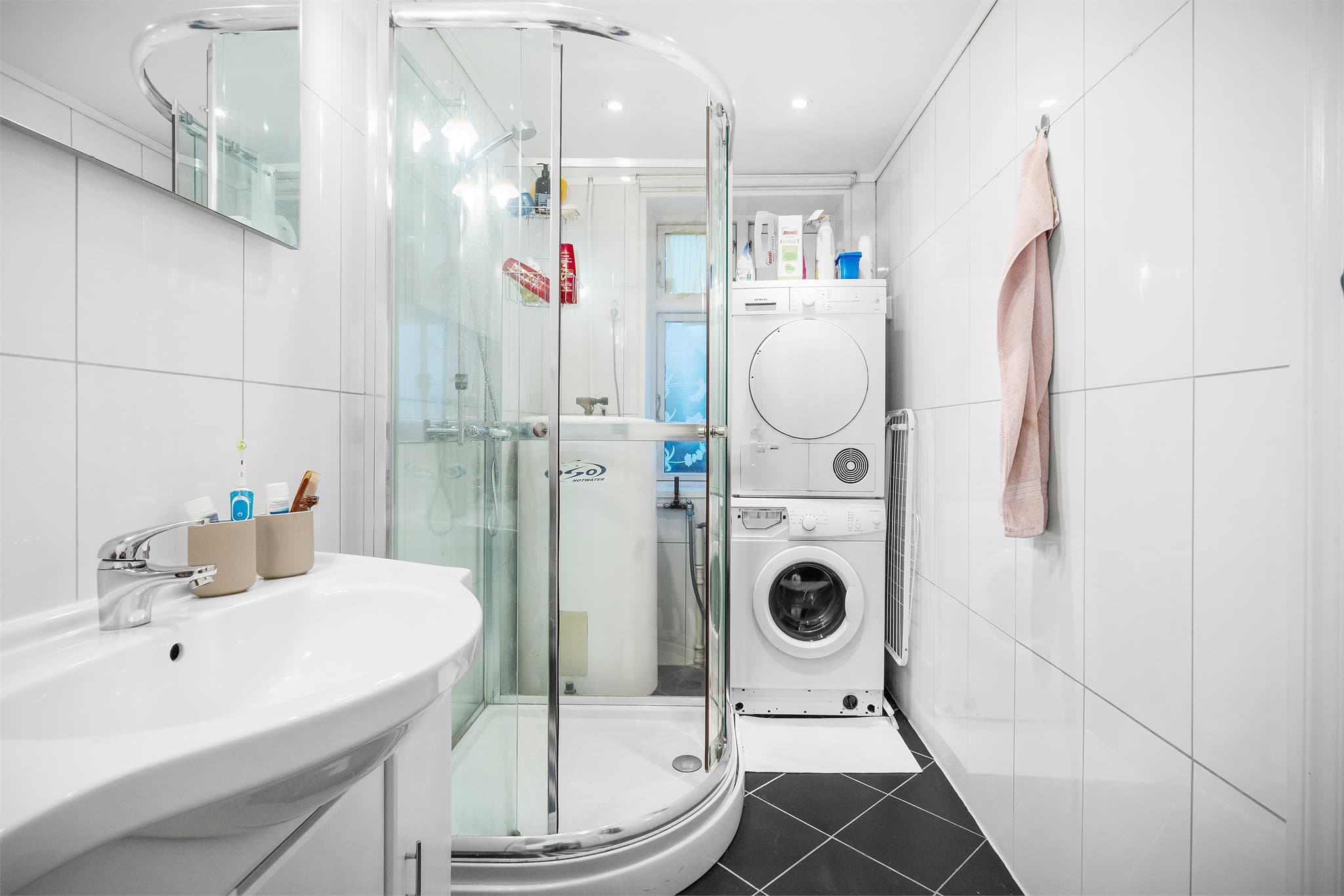 - Opplegg for vask/tørkemaskin -