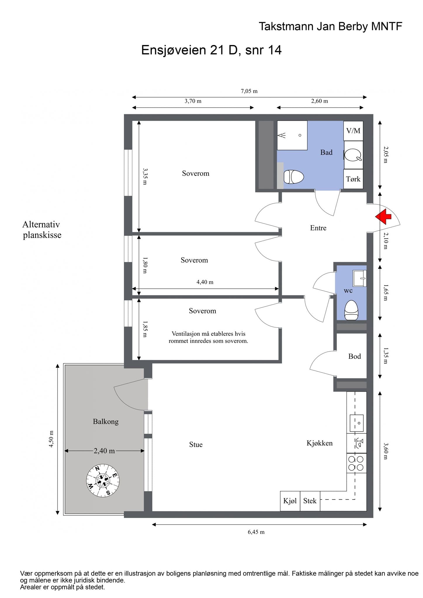 Alternativ plantegning.