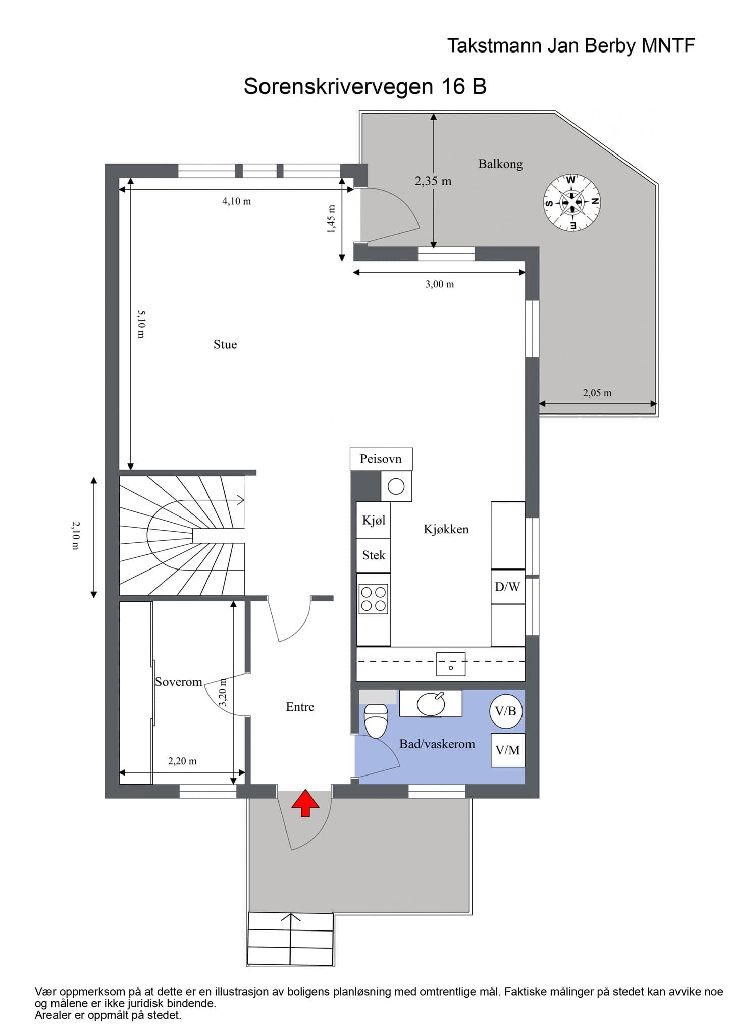 Plantegning 1. etasje.