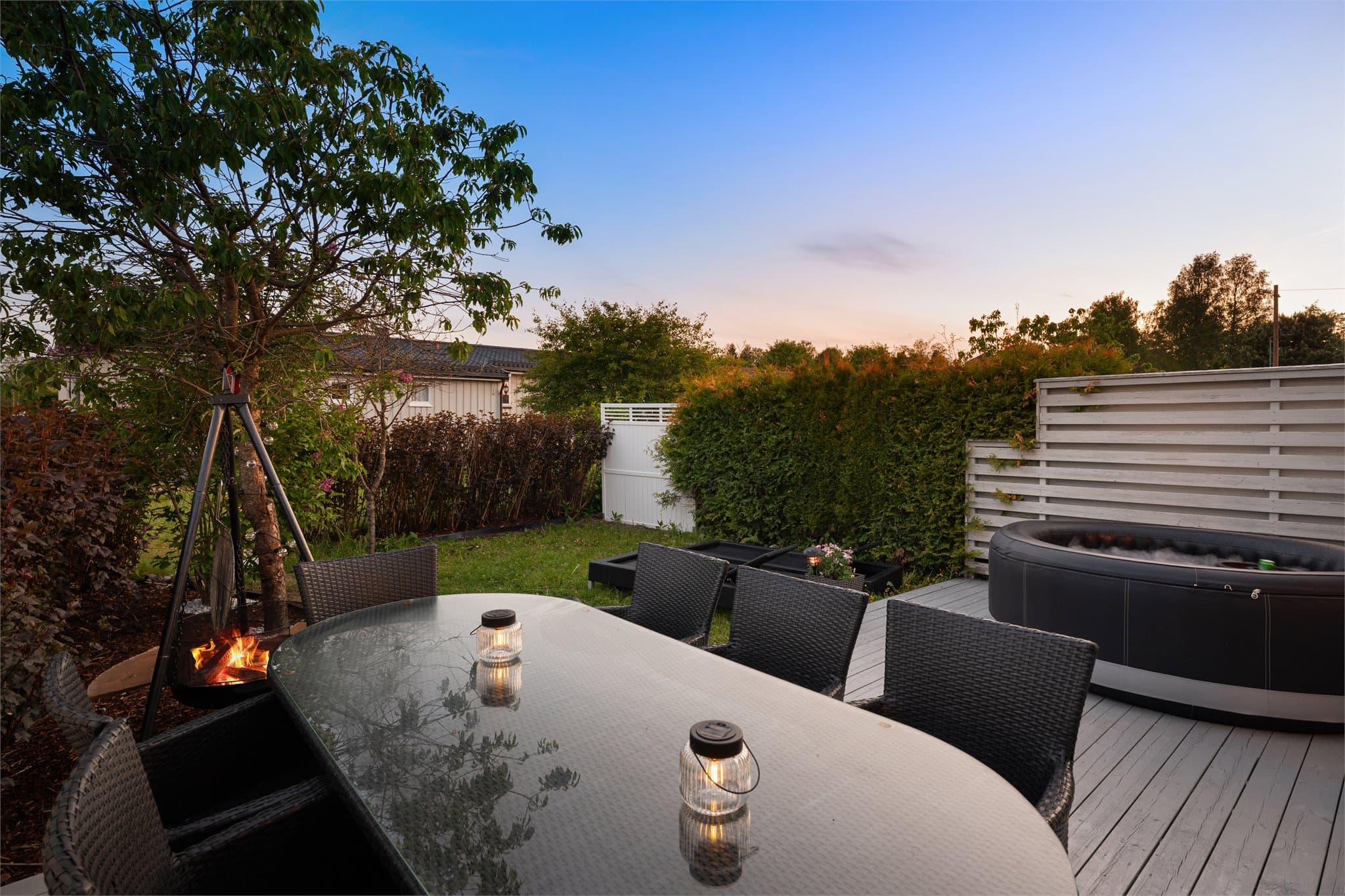 Her kan du man godt nyte lange sommerkvelder.