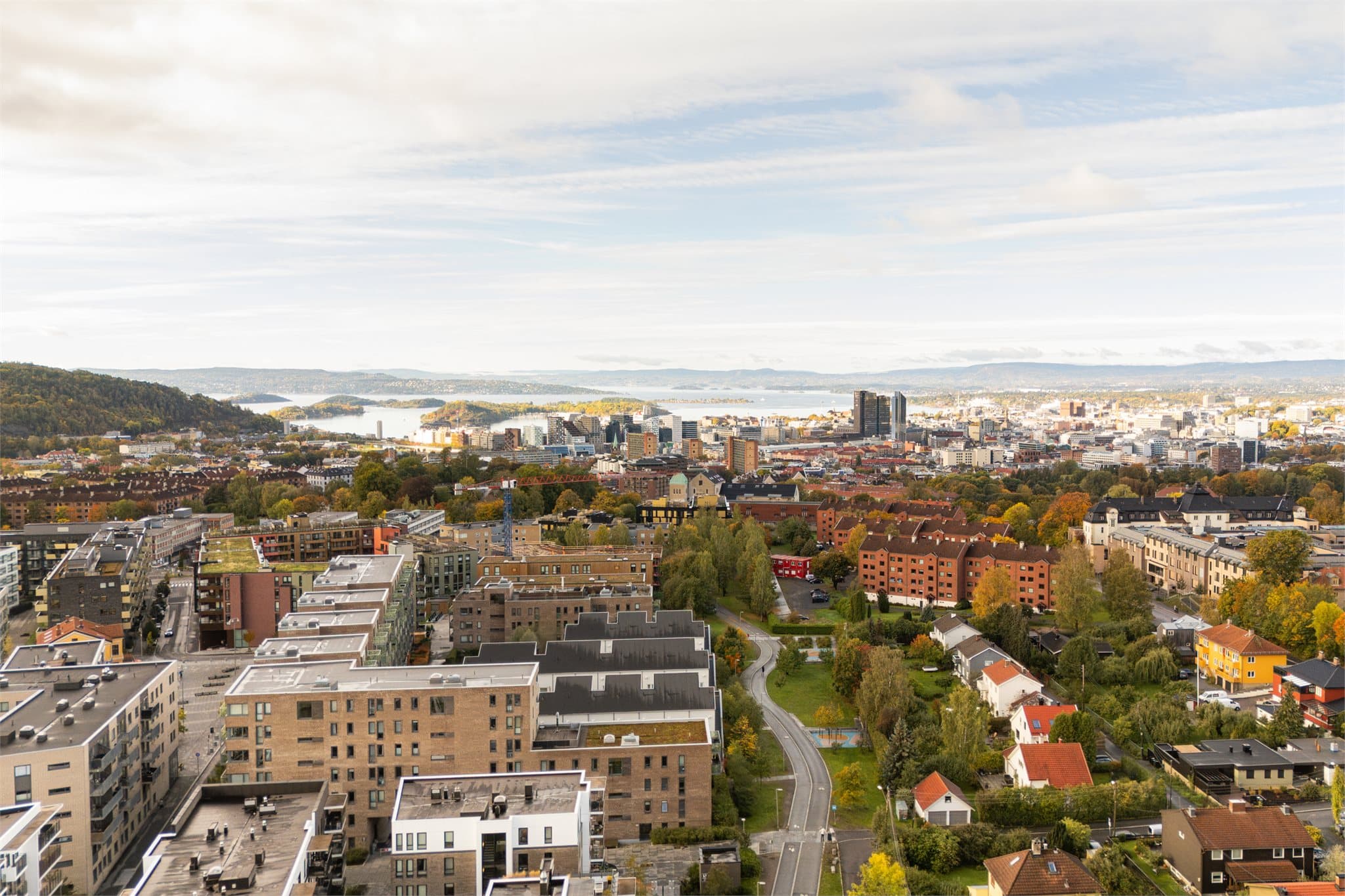 Sentrum ligger kun en liten sykkeltur unna deres nye hjem.