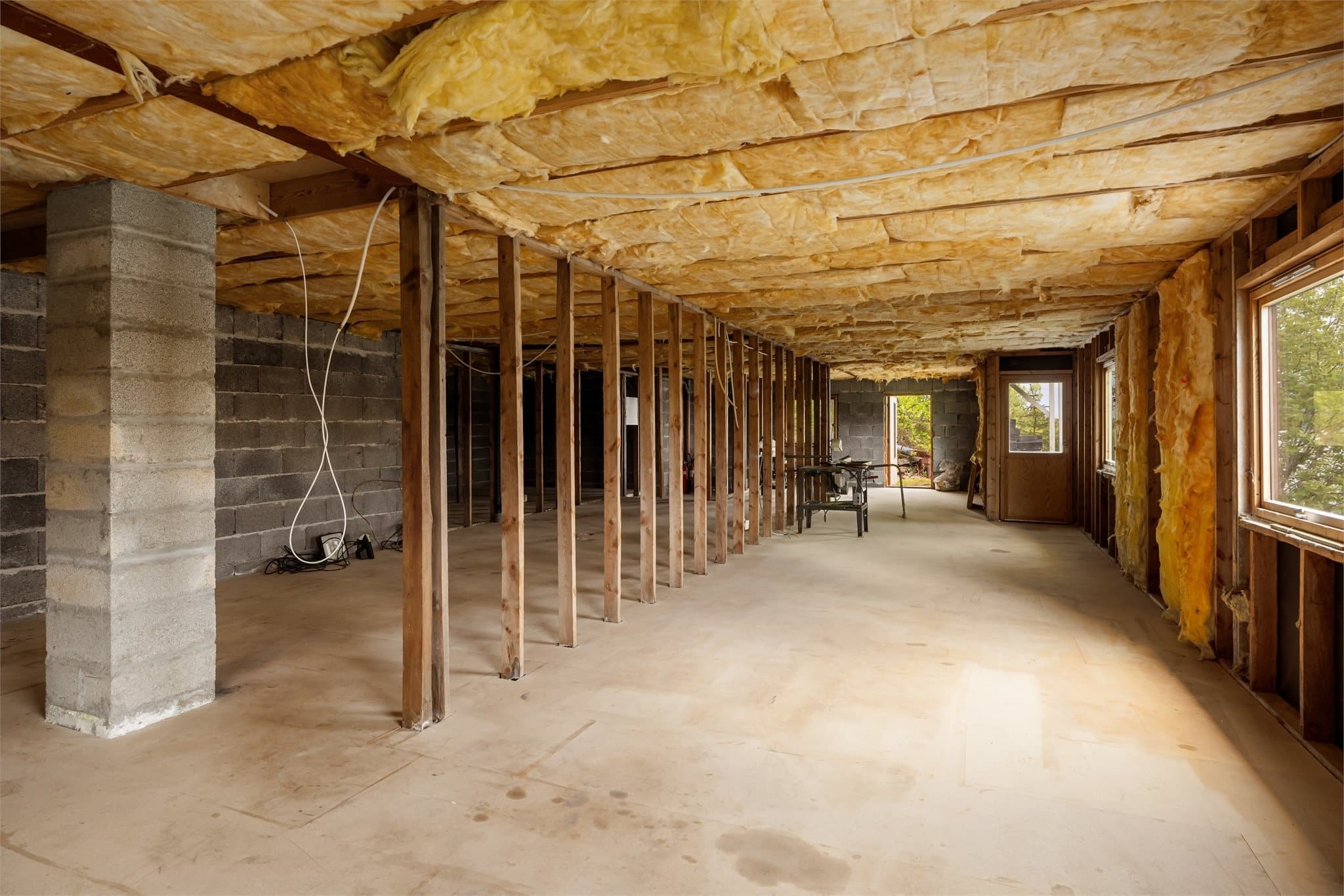 Underetasjen er uinnredet og har et areal på 155m²