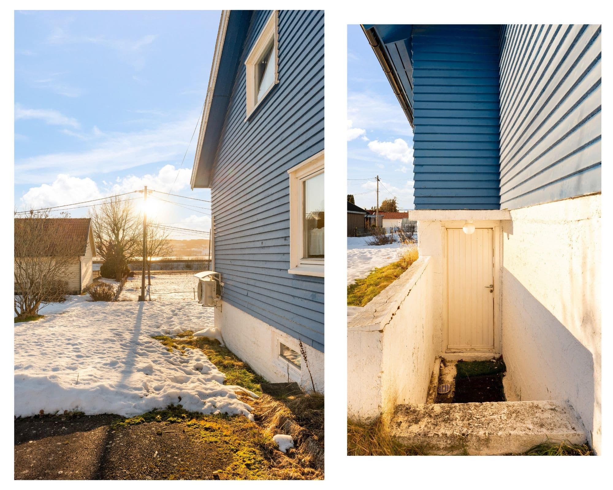 Kjeller med egen inngang.