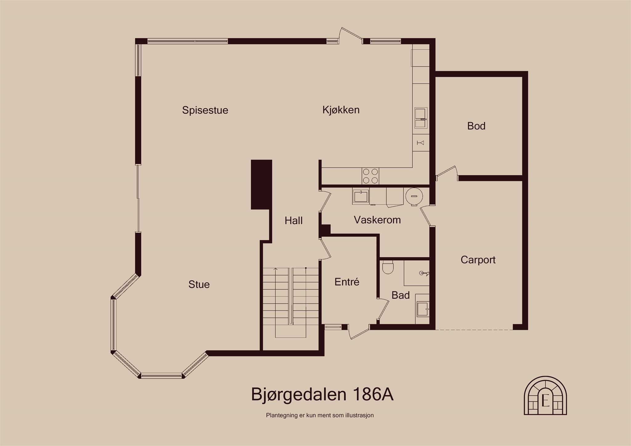 - Plantegning 1. etasje -