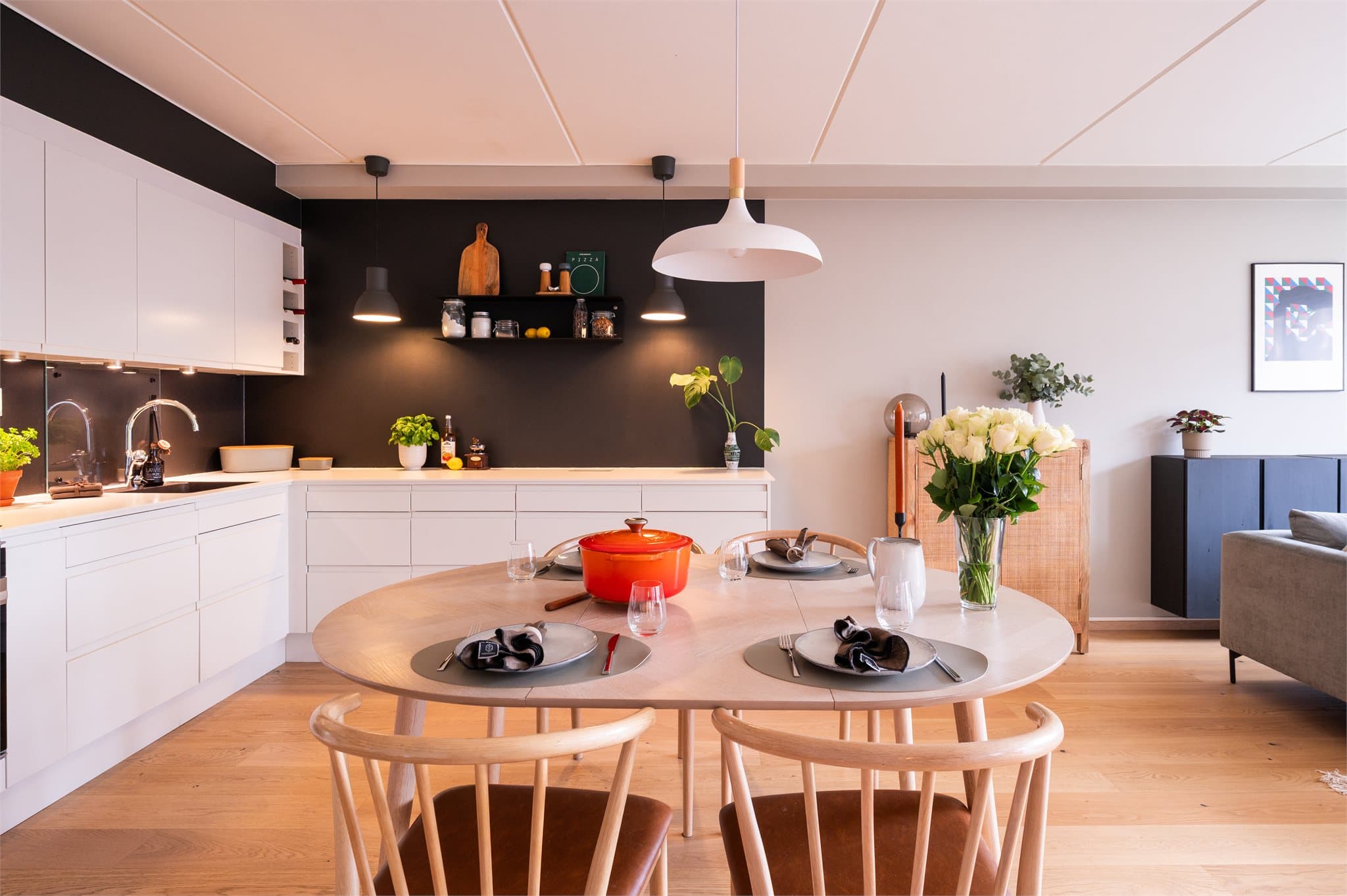 Water-guard og komfyrvakt montert.