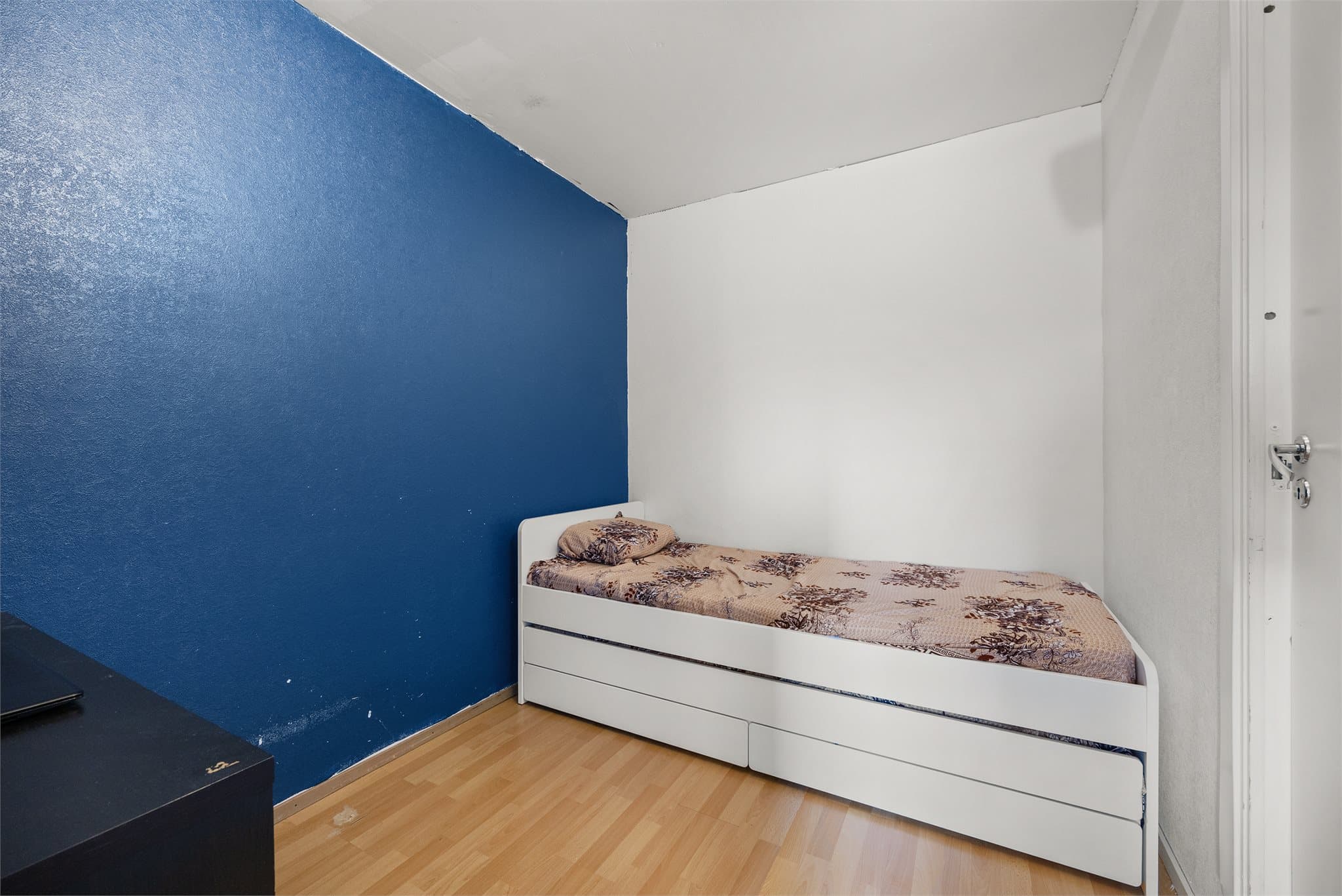 Innredet rom - som er blitt benyttet som et soverom