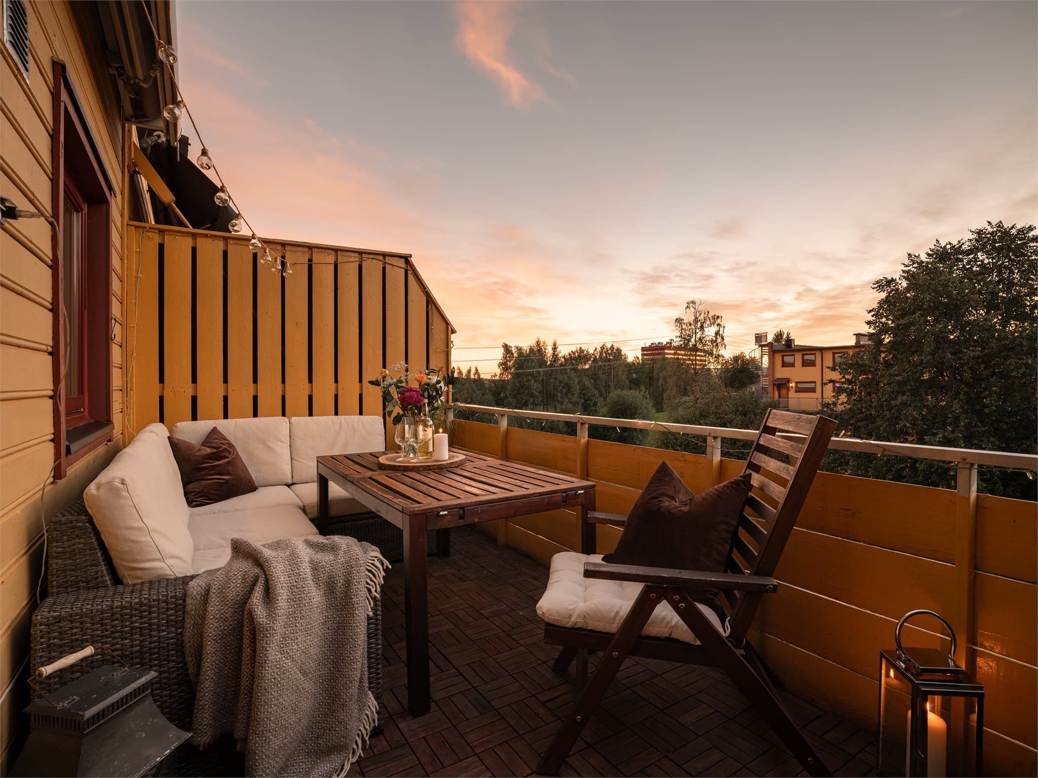 Kveldsstemning på balkongen