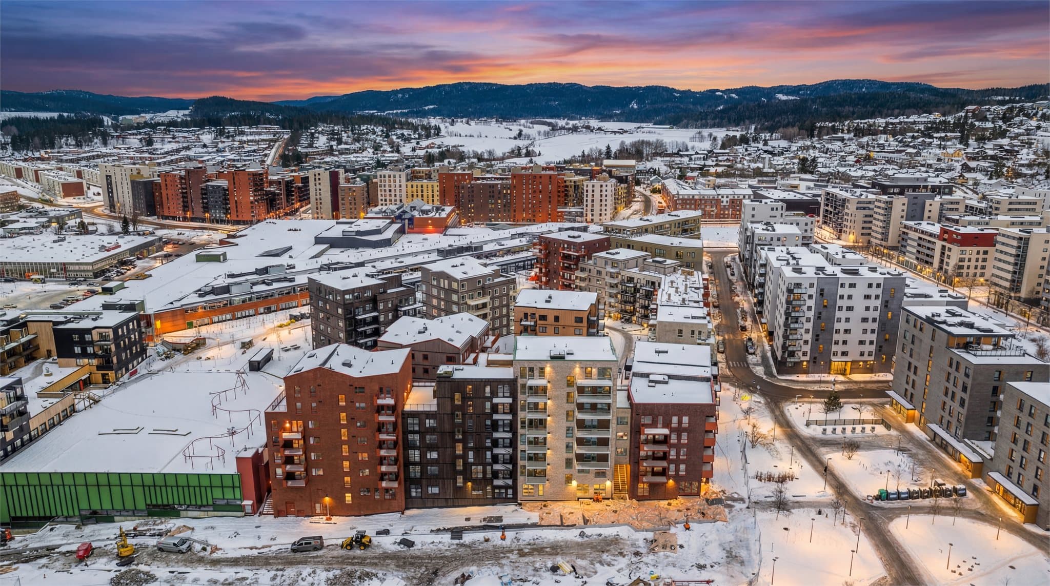 Her bor man midt i Lørenskog med gangavstand til alle fasiliteter