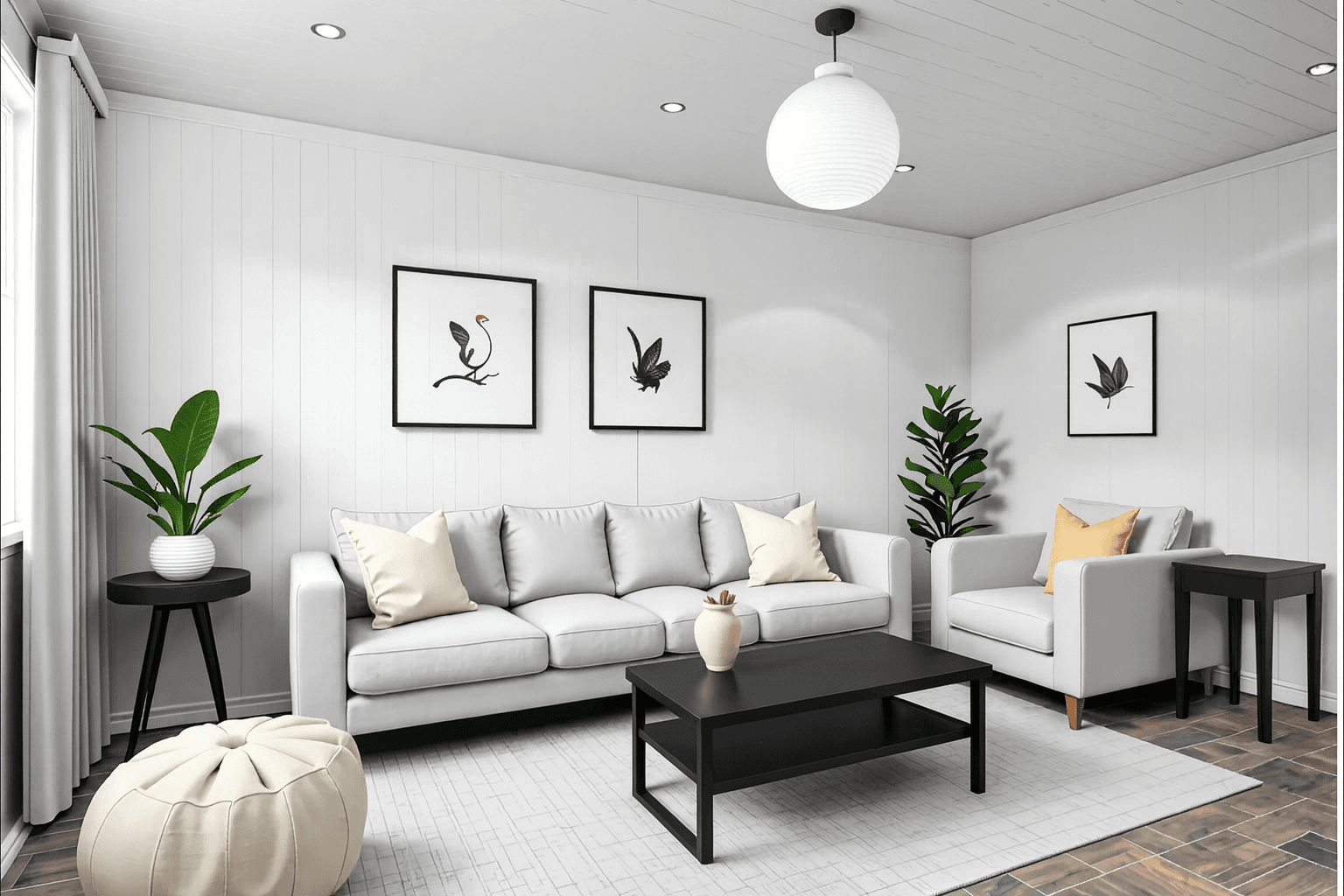 God plass til sofa, tv og annet møblement etter eget ønske (Bildet er kun ment som illustrasjon og er digitalt stylet).