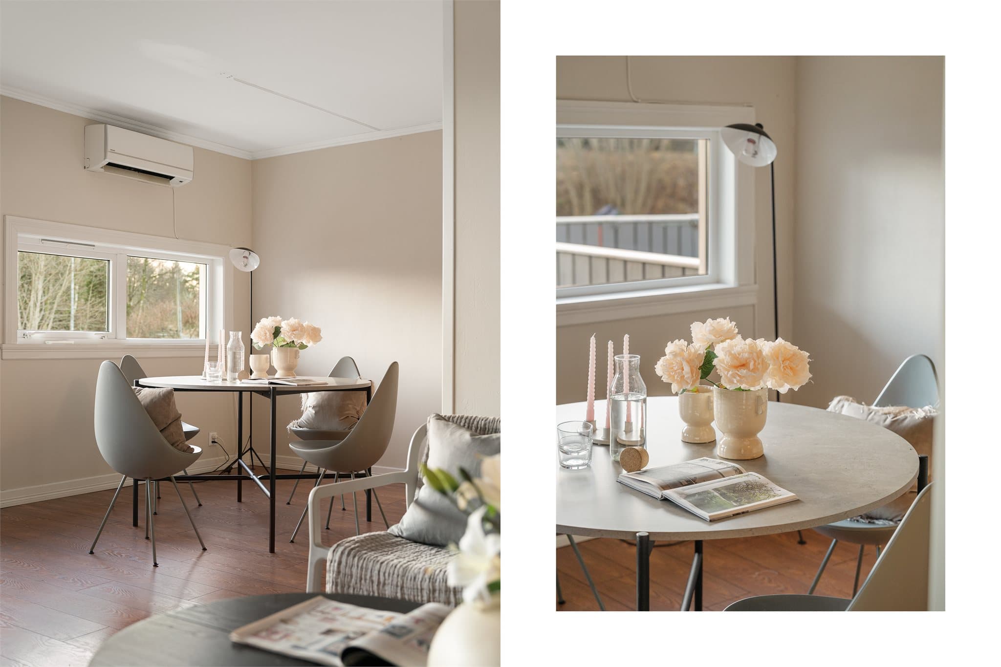 - Leiligheten har et innvendig areal på 82m² og inneholder entrè m/garderobeløsning, gang, 2 soverom, bad, stue, kjøkken og bod -