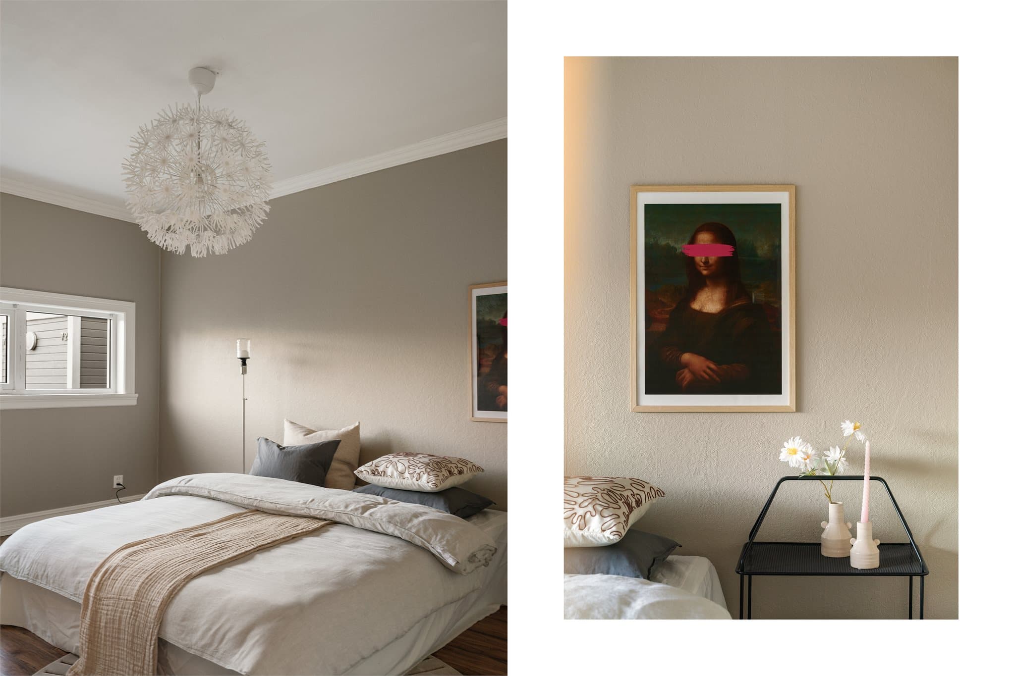 - Her har man plass til dobbeltseng i ønsket størrelse og tilhørende møblement -