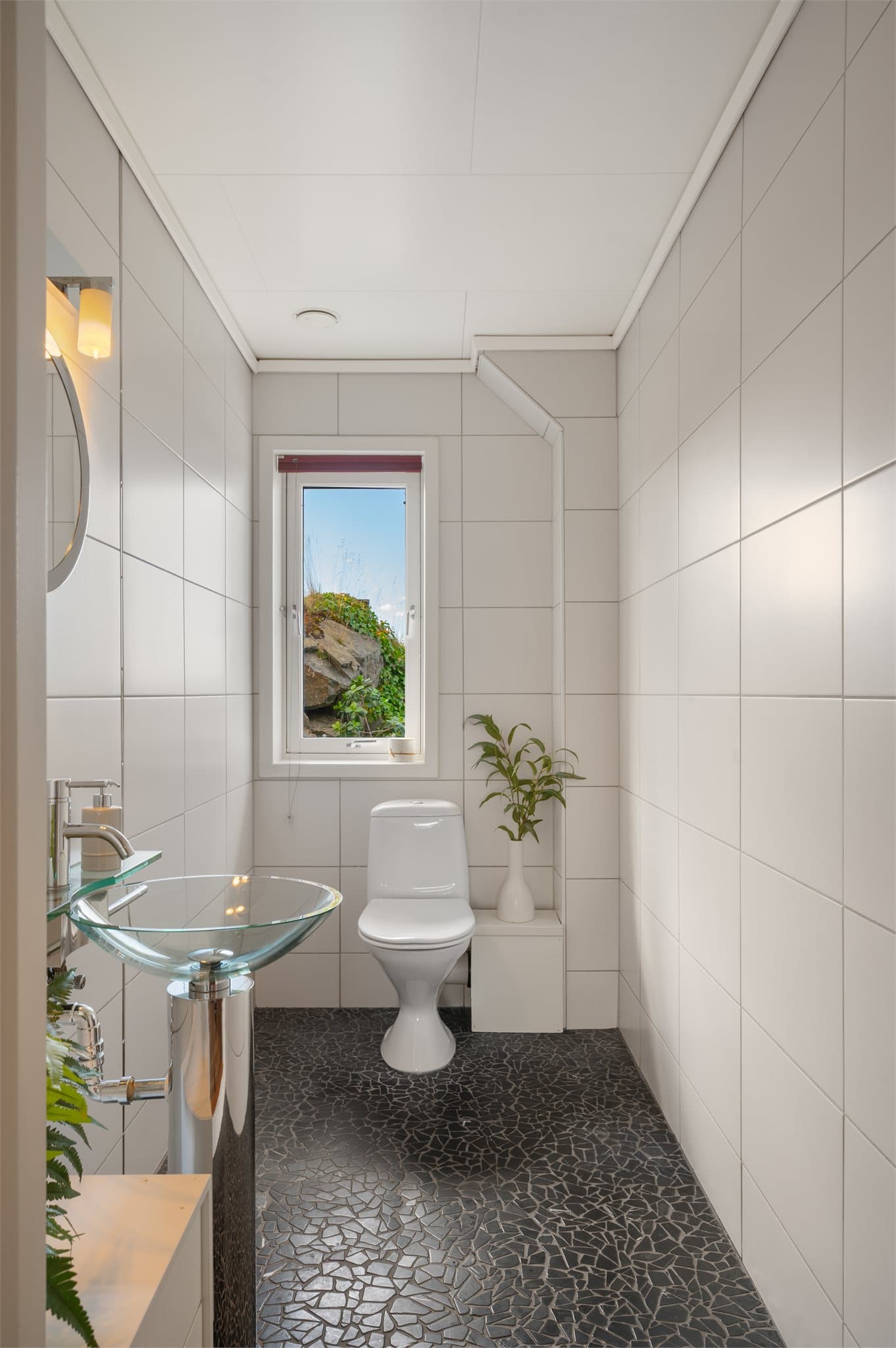- Toalettrommet måler 3,4 m² -
