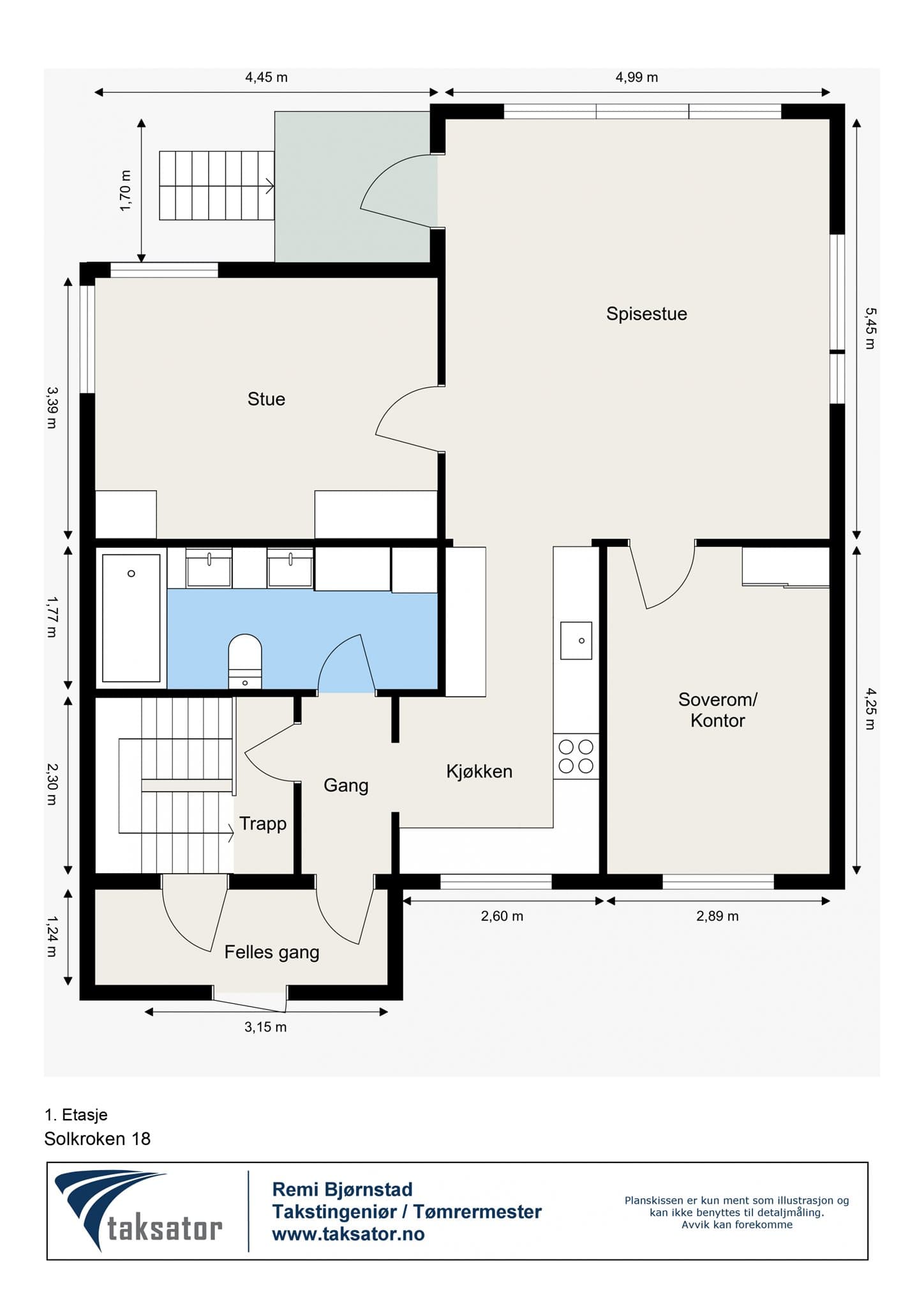 Plantegning 1. etasje.