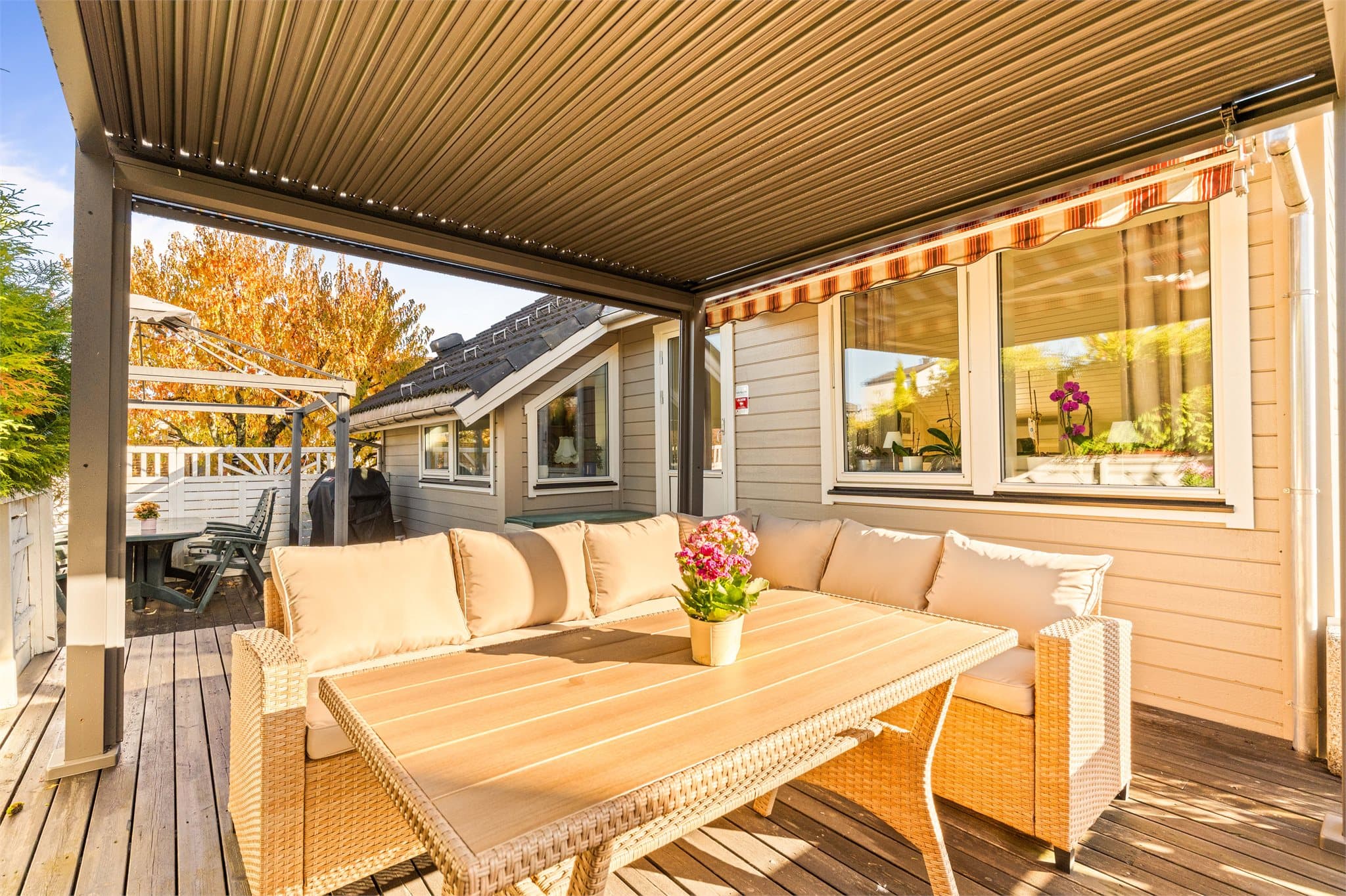 Uteplassen måler hele 39 m².