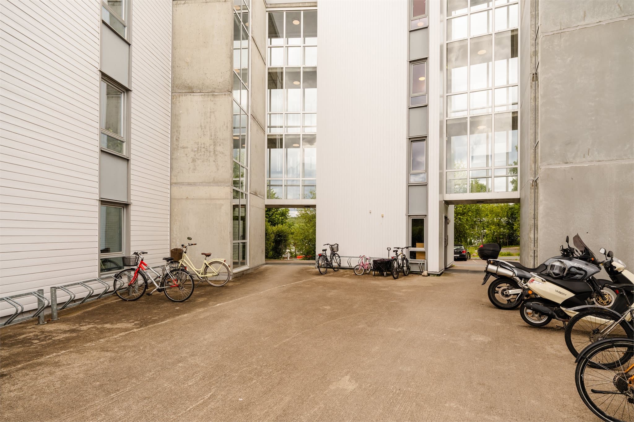 Borettslaget har felles sykkelparkering