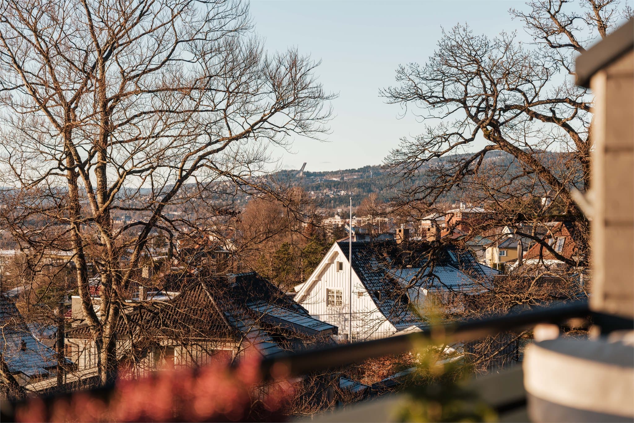 Utsikt mot Holmenkollen i vest