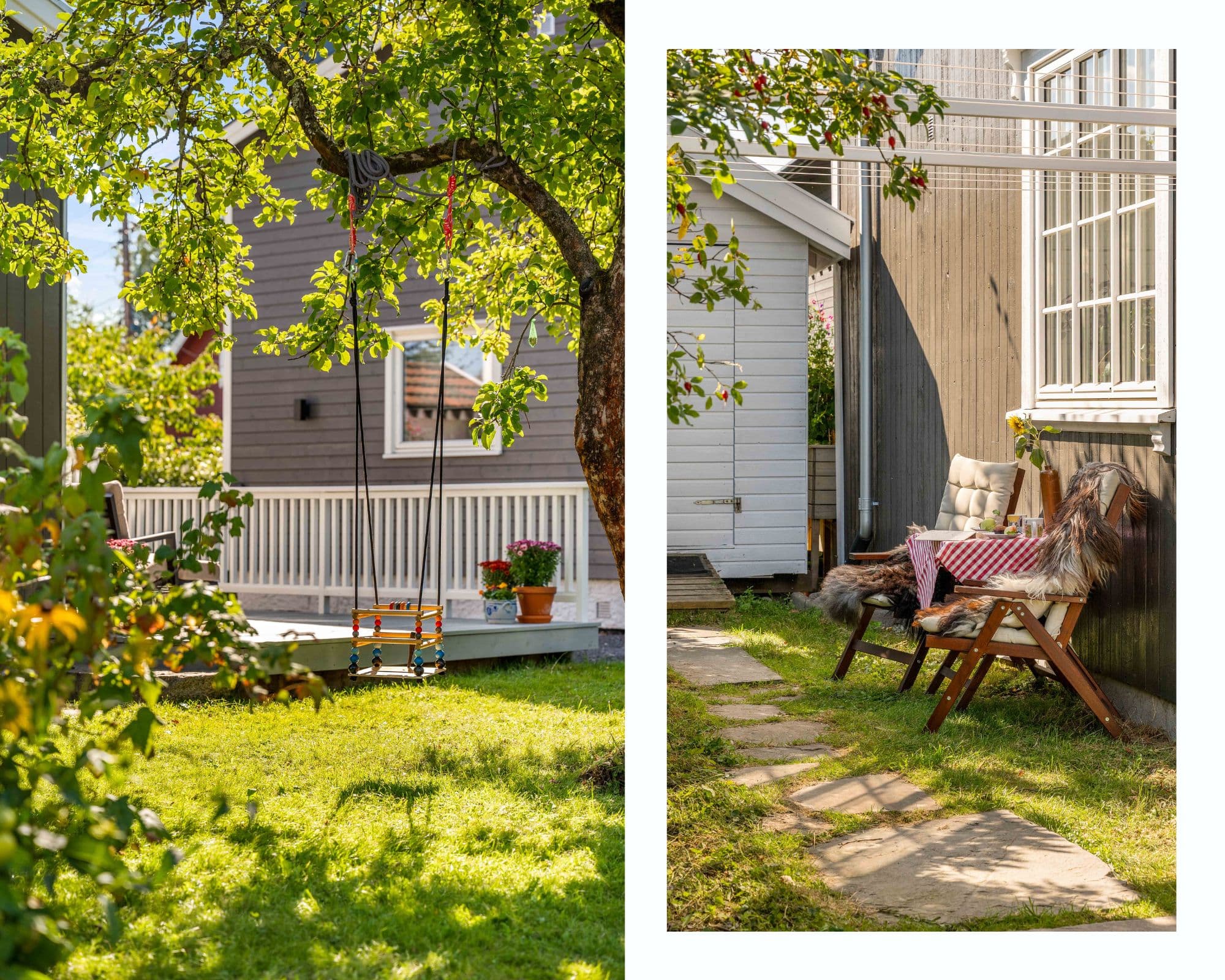 Hagen gir godt med boltreplass for både store og små.