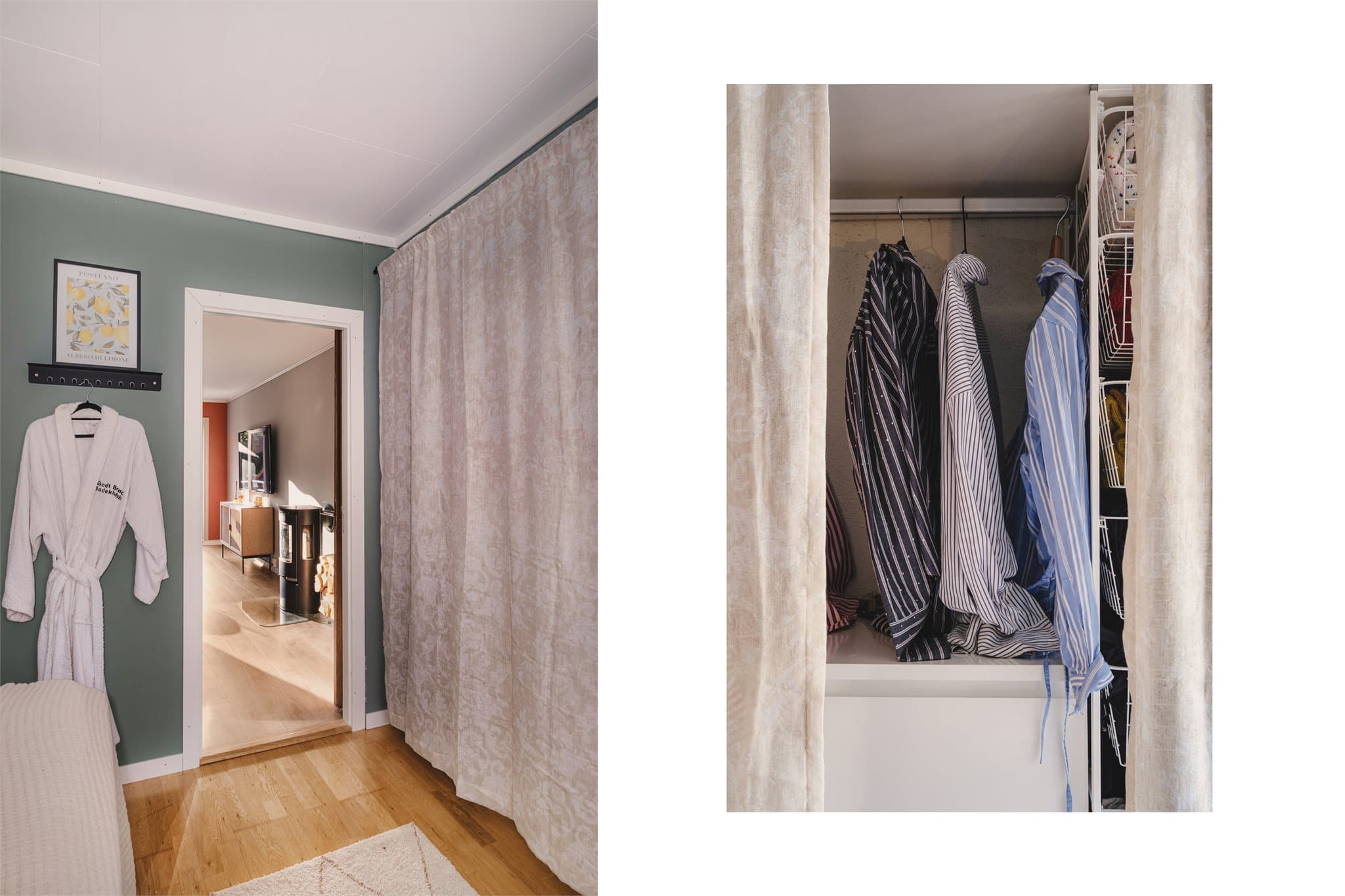 - Malt i en behagelig farge på vegger som innbyr til en god natts søvn -