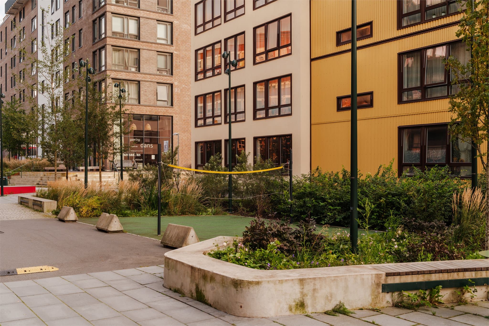 Attraktive og velholdte fellesarealer.